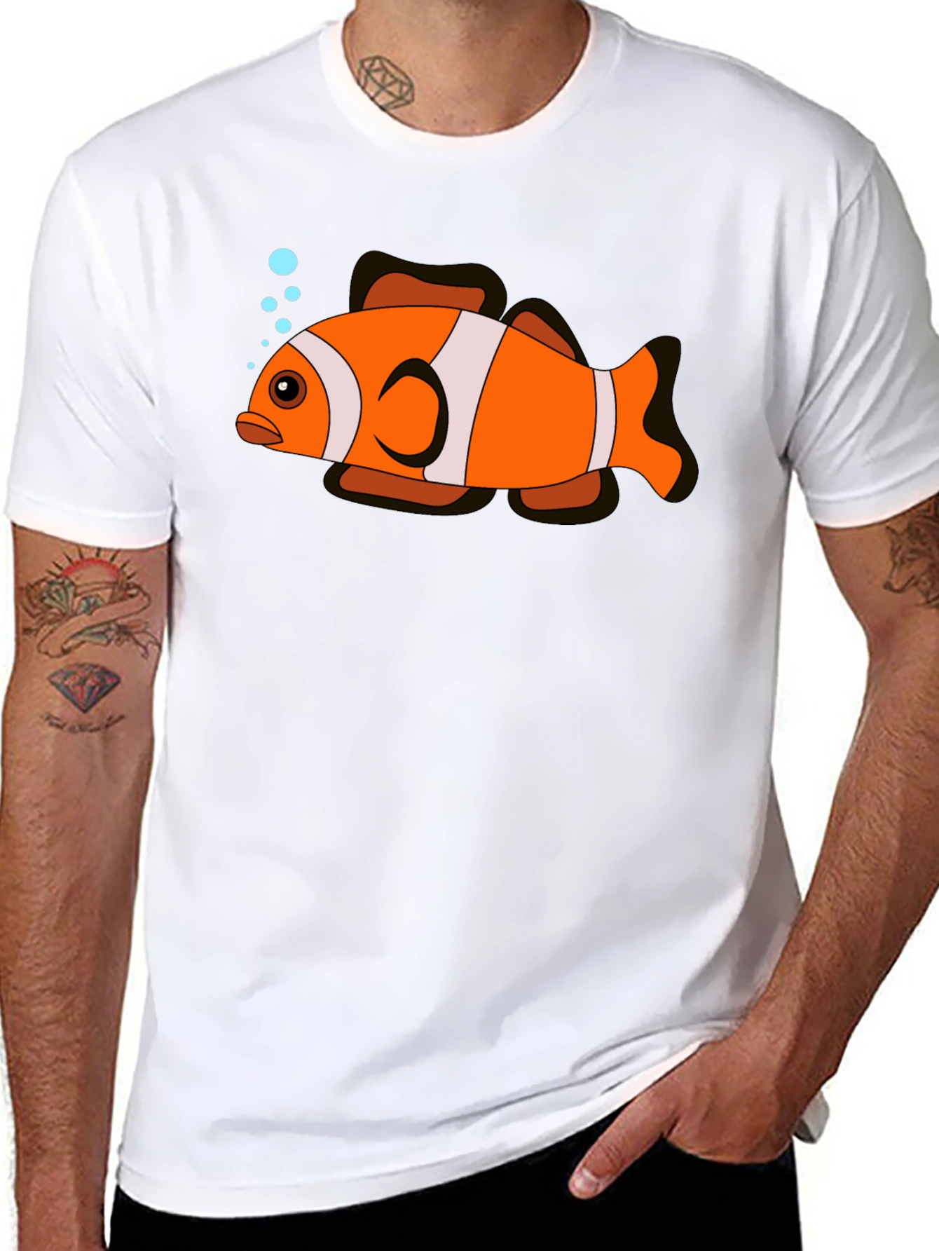 Clownfish Graphic Black T-Shirt
