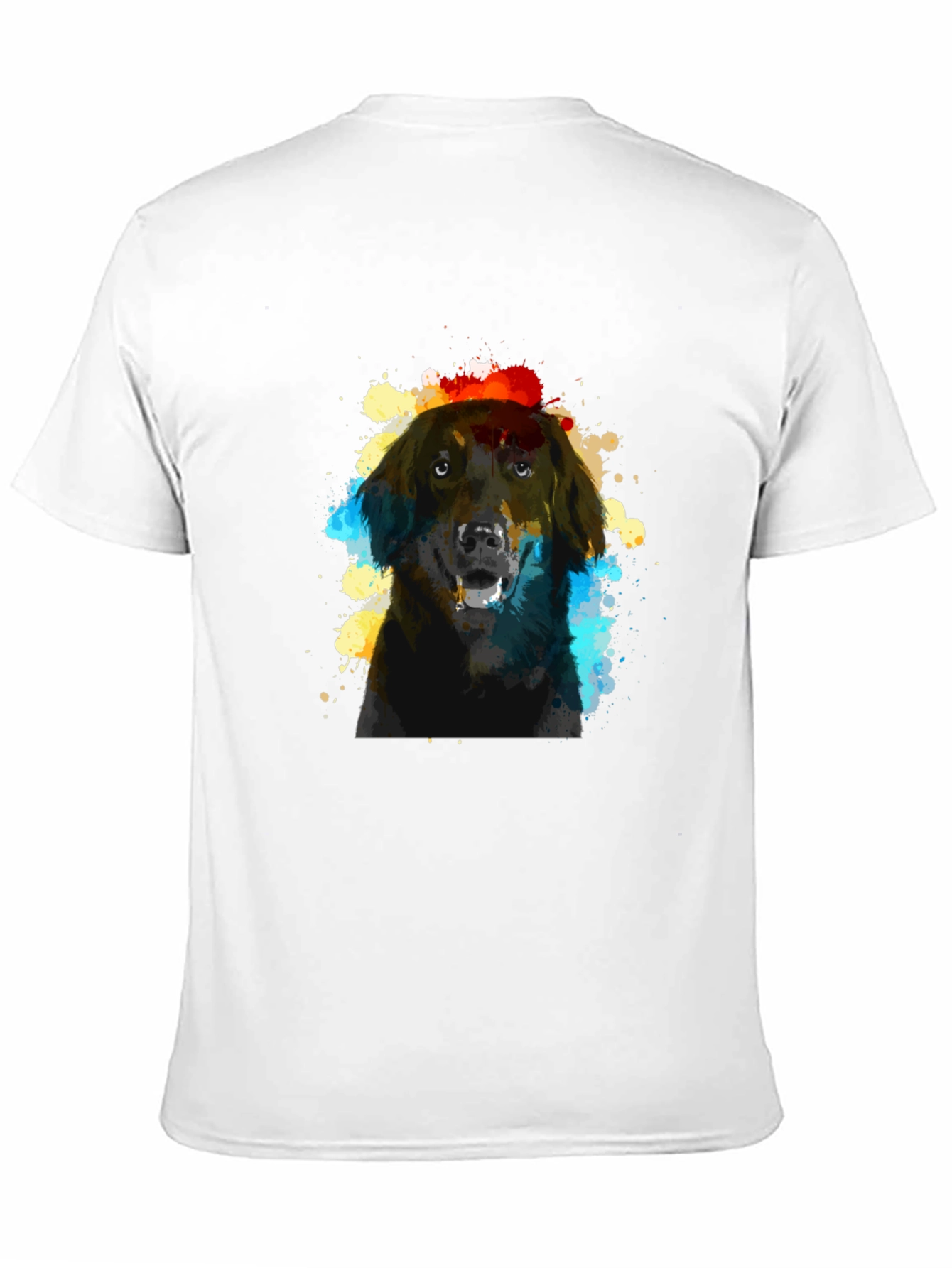 Dog Art Black T-Shirt - Artistic Canine Design