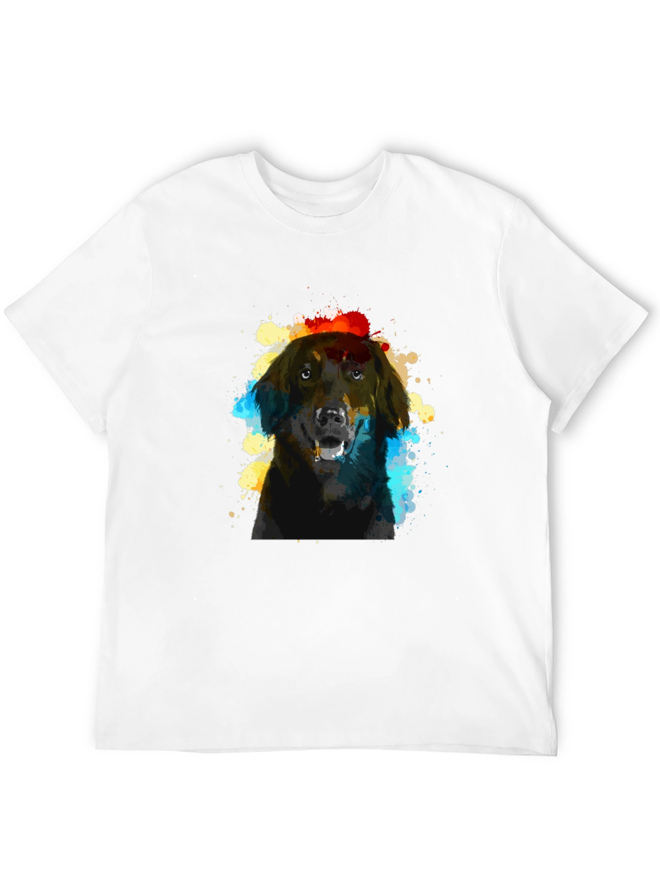 Dog Art Black T-Shirt - Artistic Canine Design