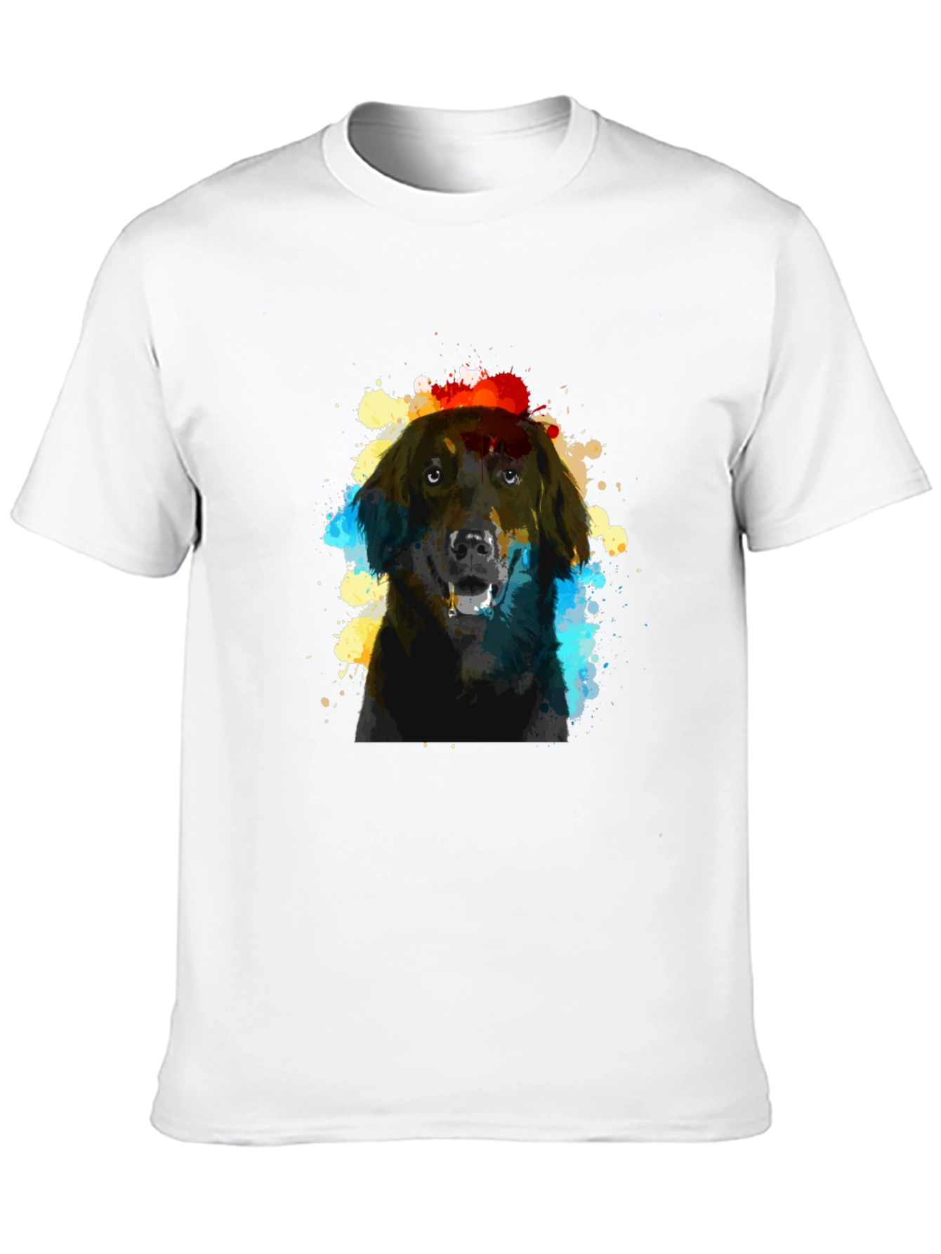 Dog Art Black T-Shirt - Artistic Canine Design