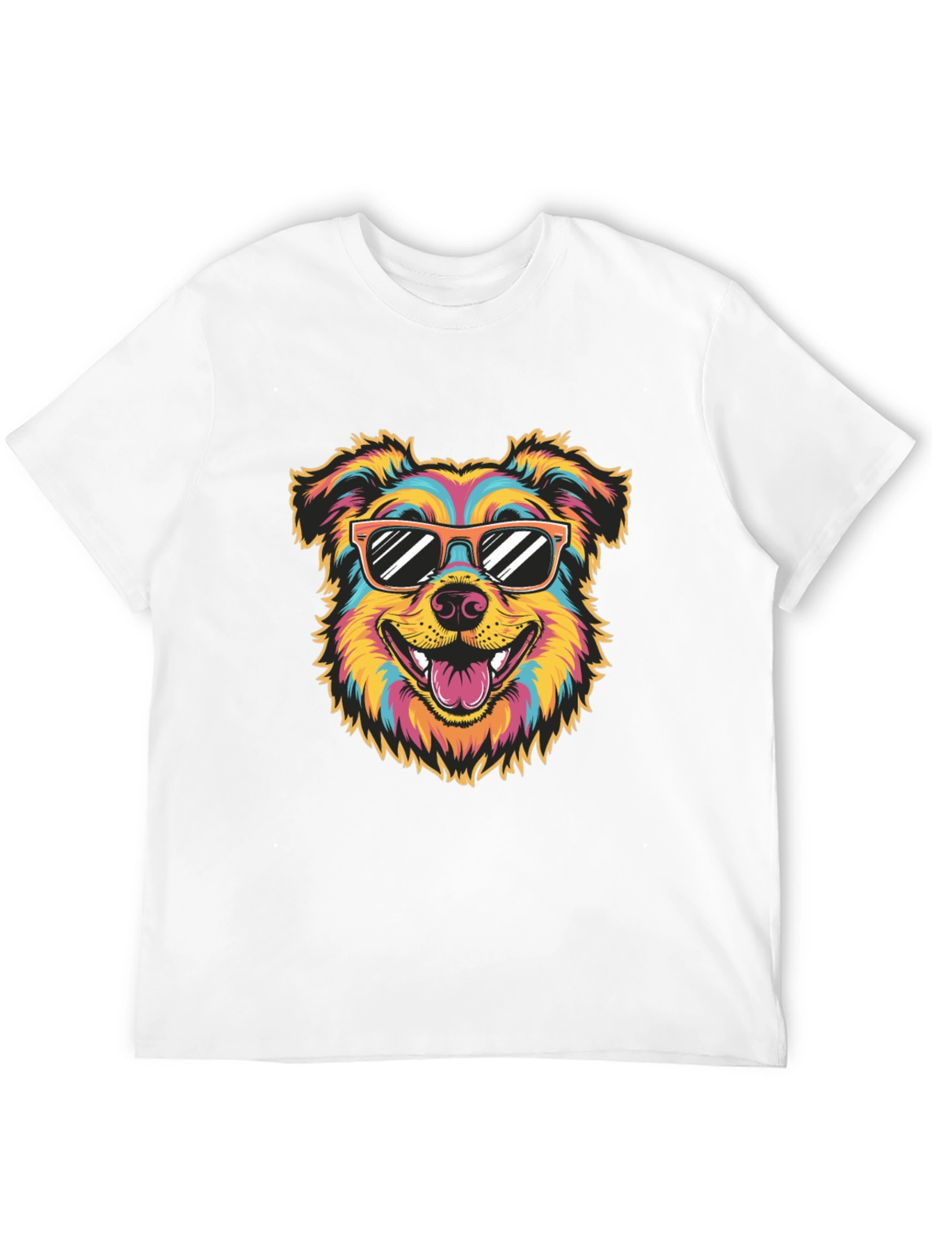 Cool Dog Graphic Tee - Black Cotton T-Shirt