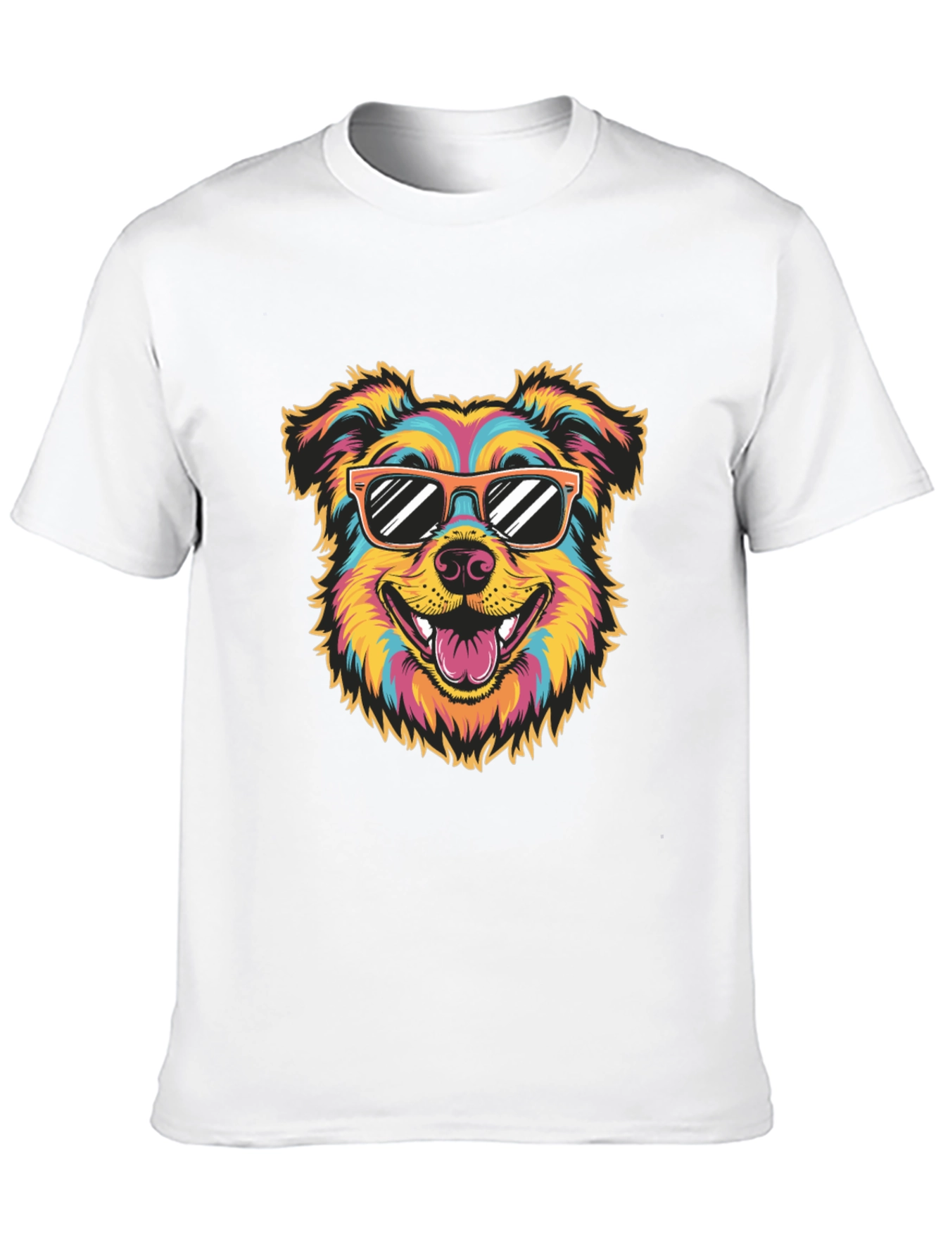 Cool Dog Graphic Tee - Black Cotton T-Shirt
