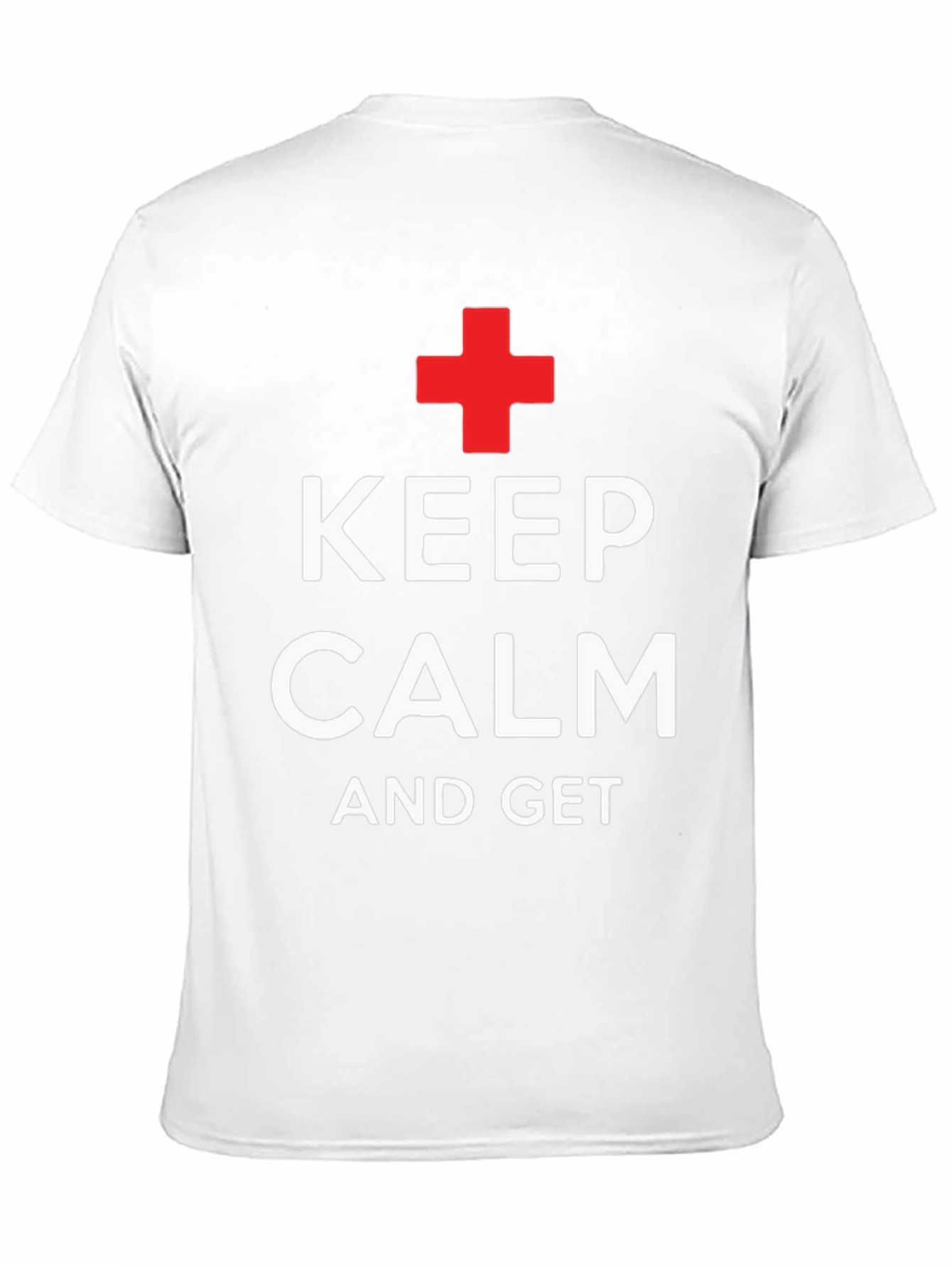 Keep Calm T-Shirt - Black with Red Cross