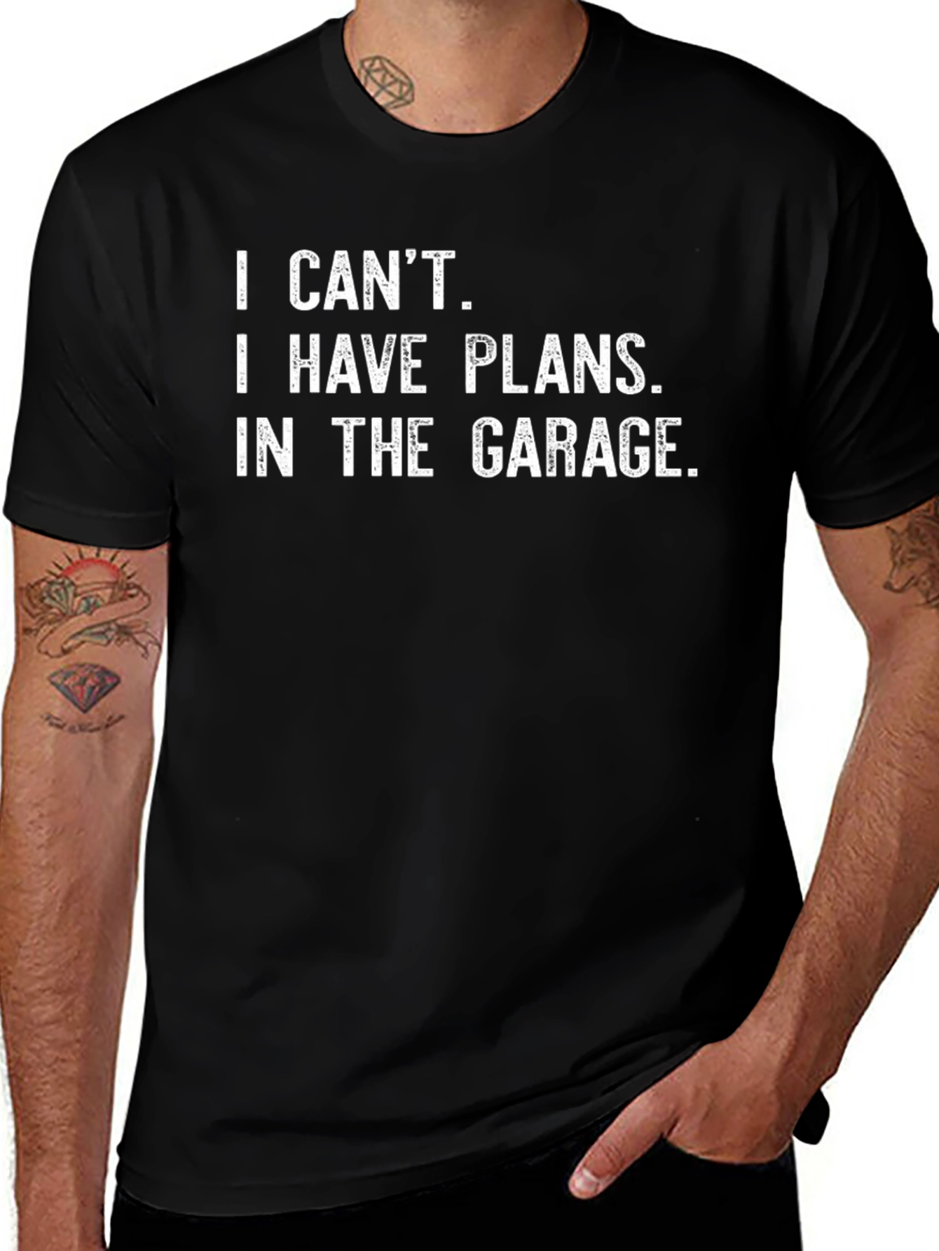 Garage Plans T-Shirt - Mens Black Graphic Tee