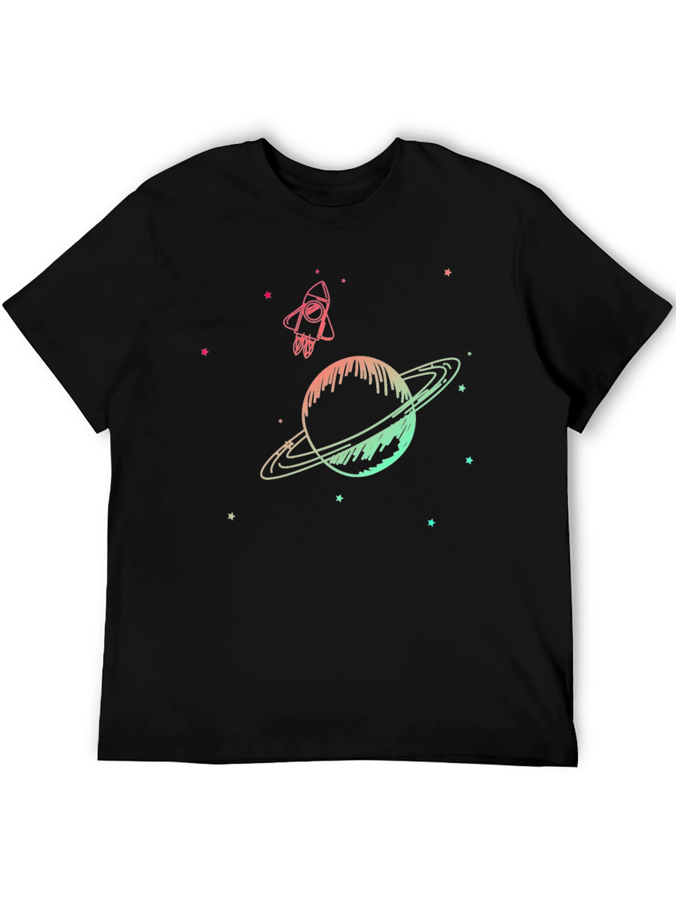 Space Dreams T-Shirt - Galaxy & Rocket Design