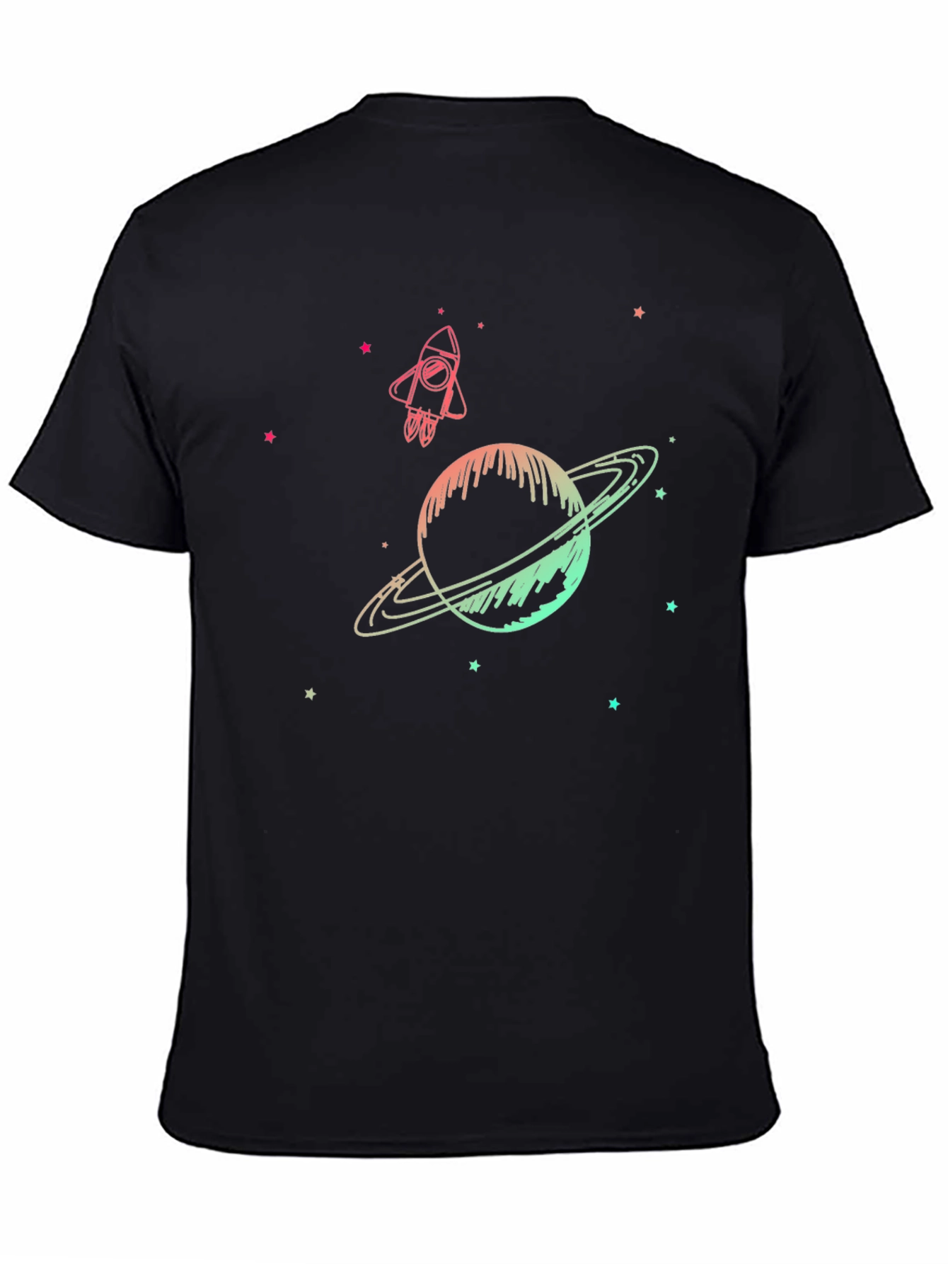 Space Dreams T-Shirt - Galaxy & Rocket Design