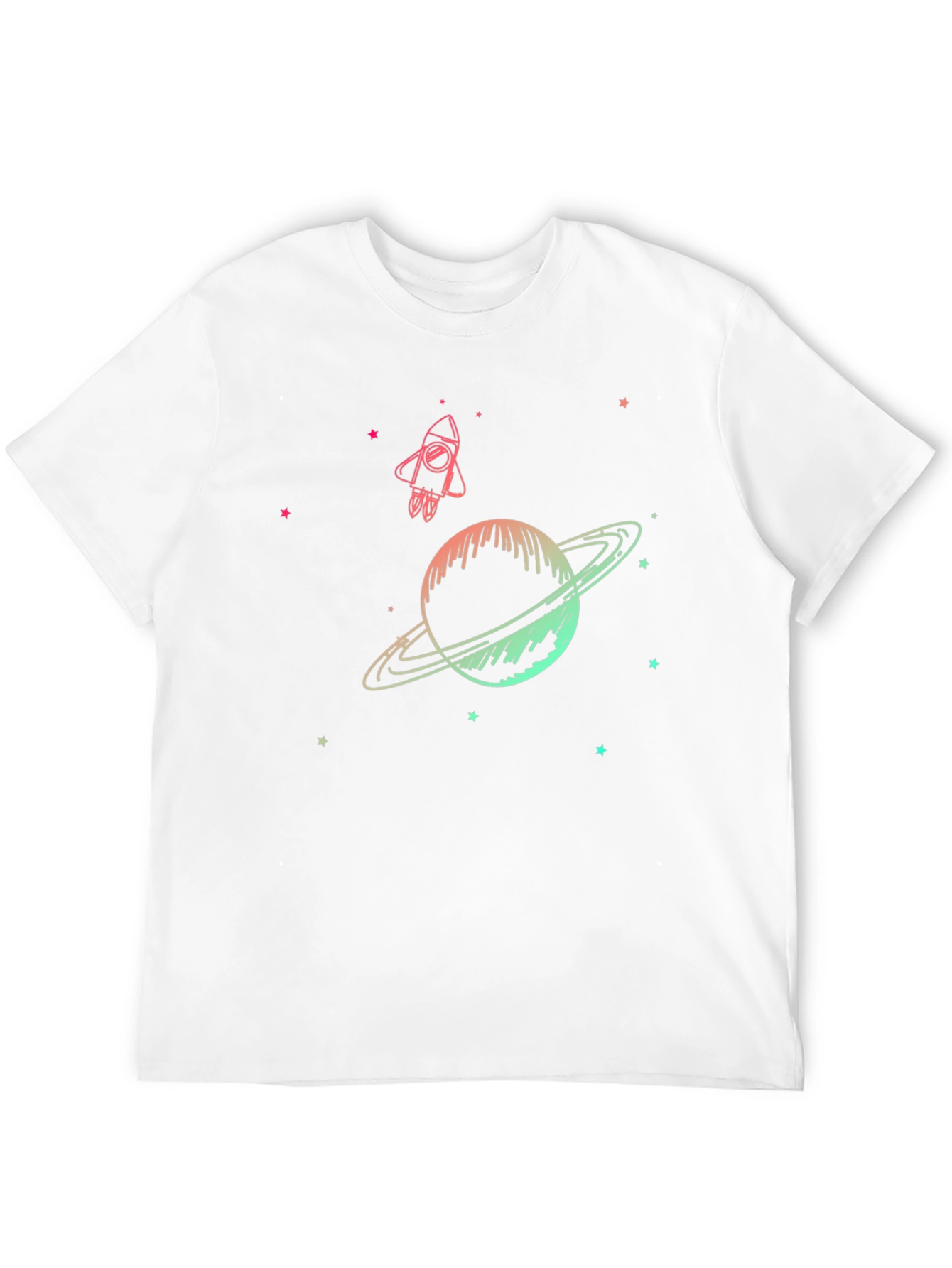 Space Dreams T-Shirt - Galaxy & Rocket Design