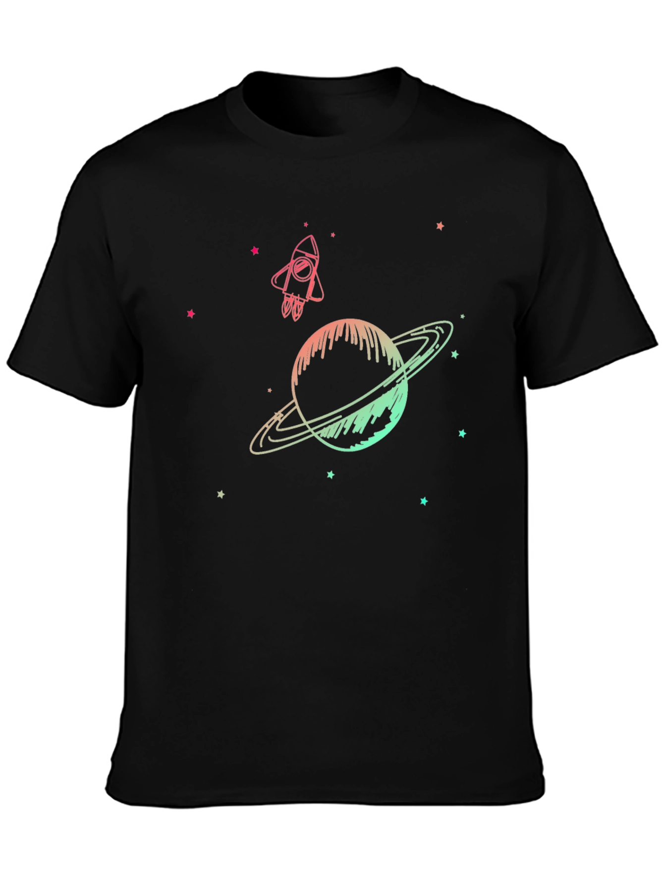 Space Dreams T-Shirt - Galaxy & Rocket Design