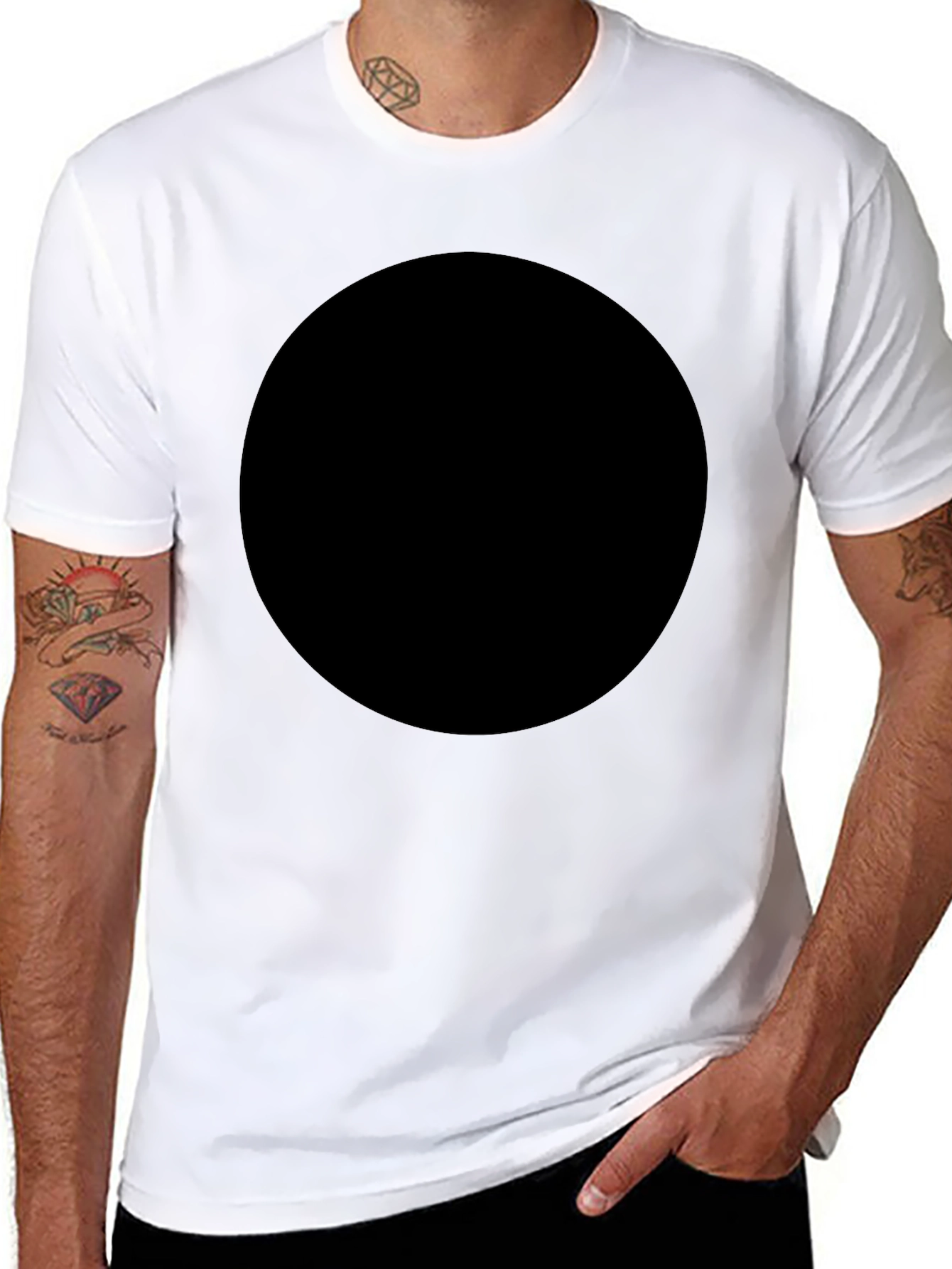 Black Crew Neck Short Sleeve T-Shirt