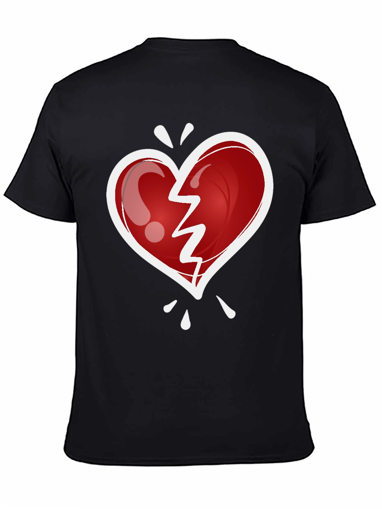 Broken Heart Graphic Tee - Trendy Casual Wear