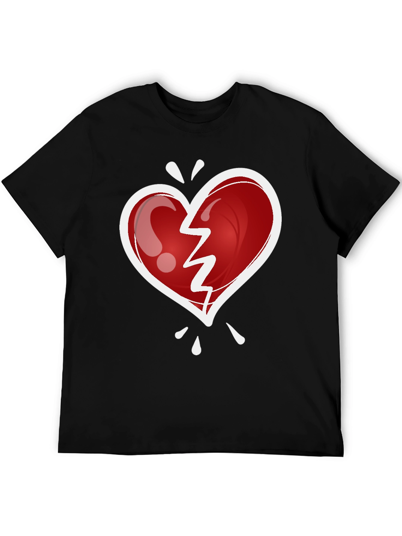 Broken Heart Graphic Tee - Trendy Casual Wear