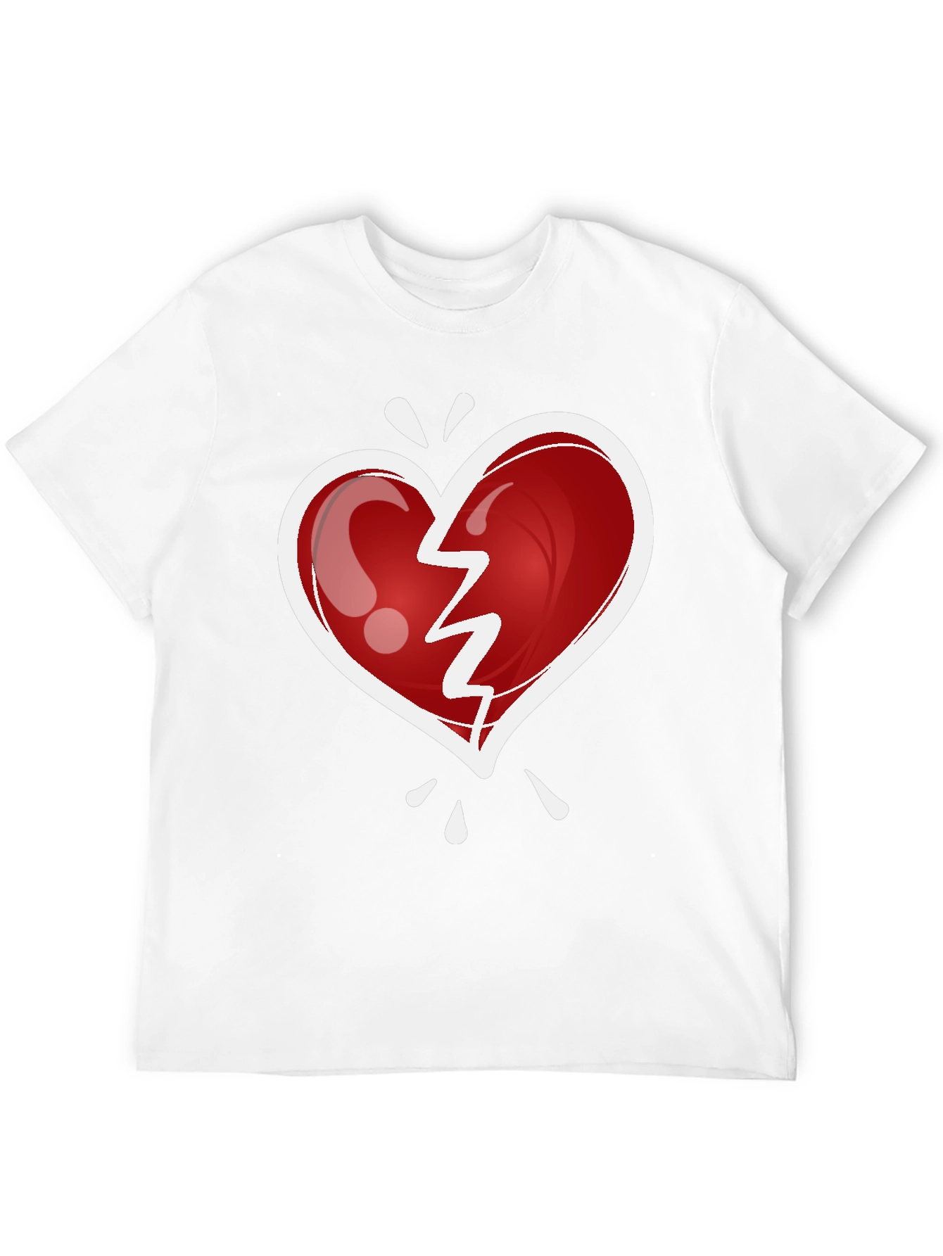 Broken Heart Graphic Tee - Trendy Casual Wear
