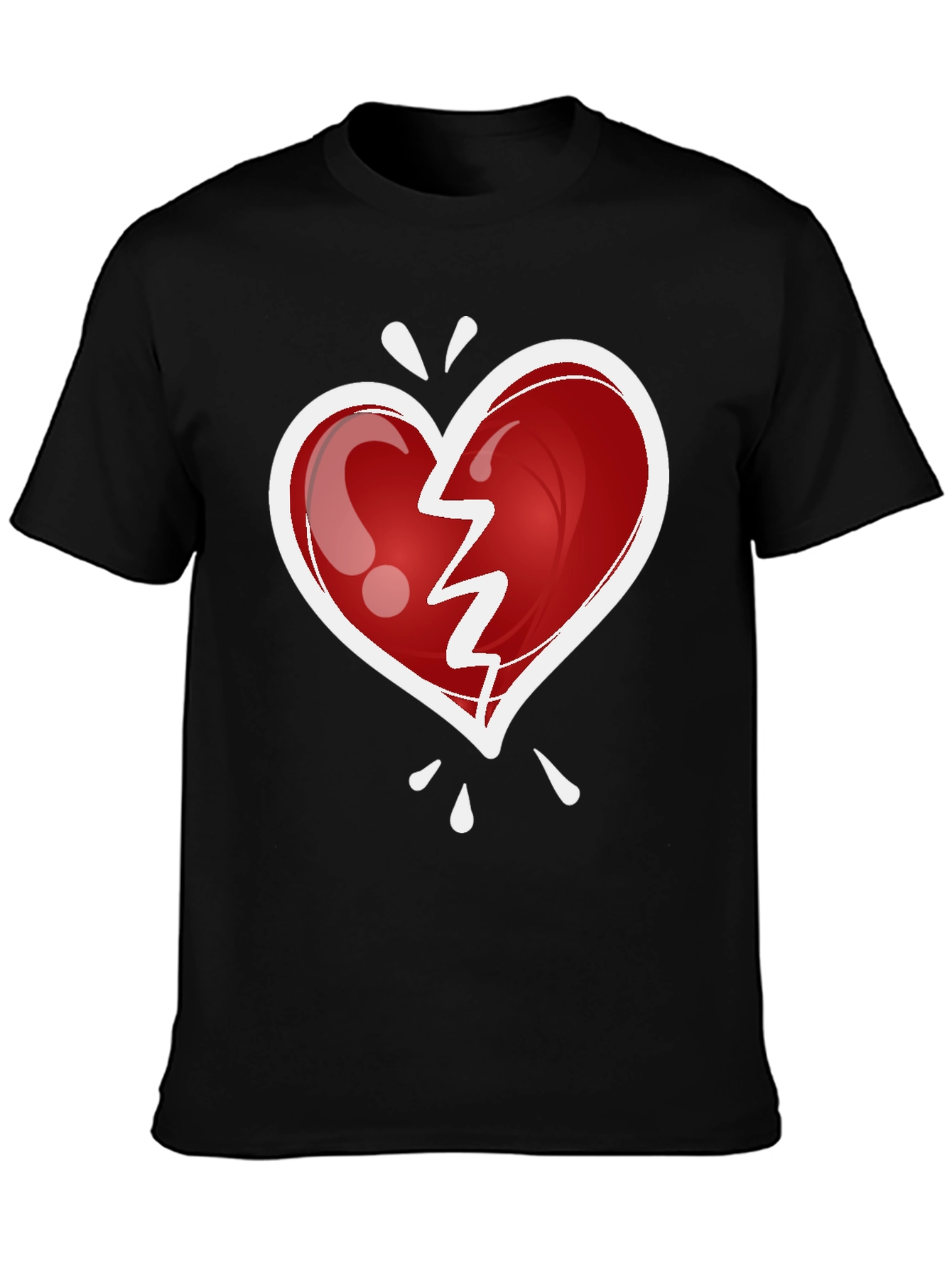 Broken Heart Graphic Tee - Trendy Casual Wear