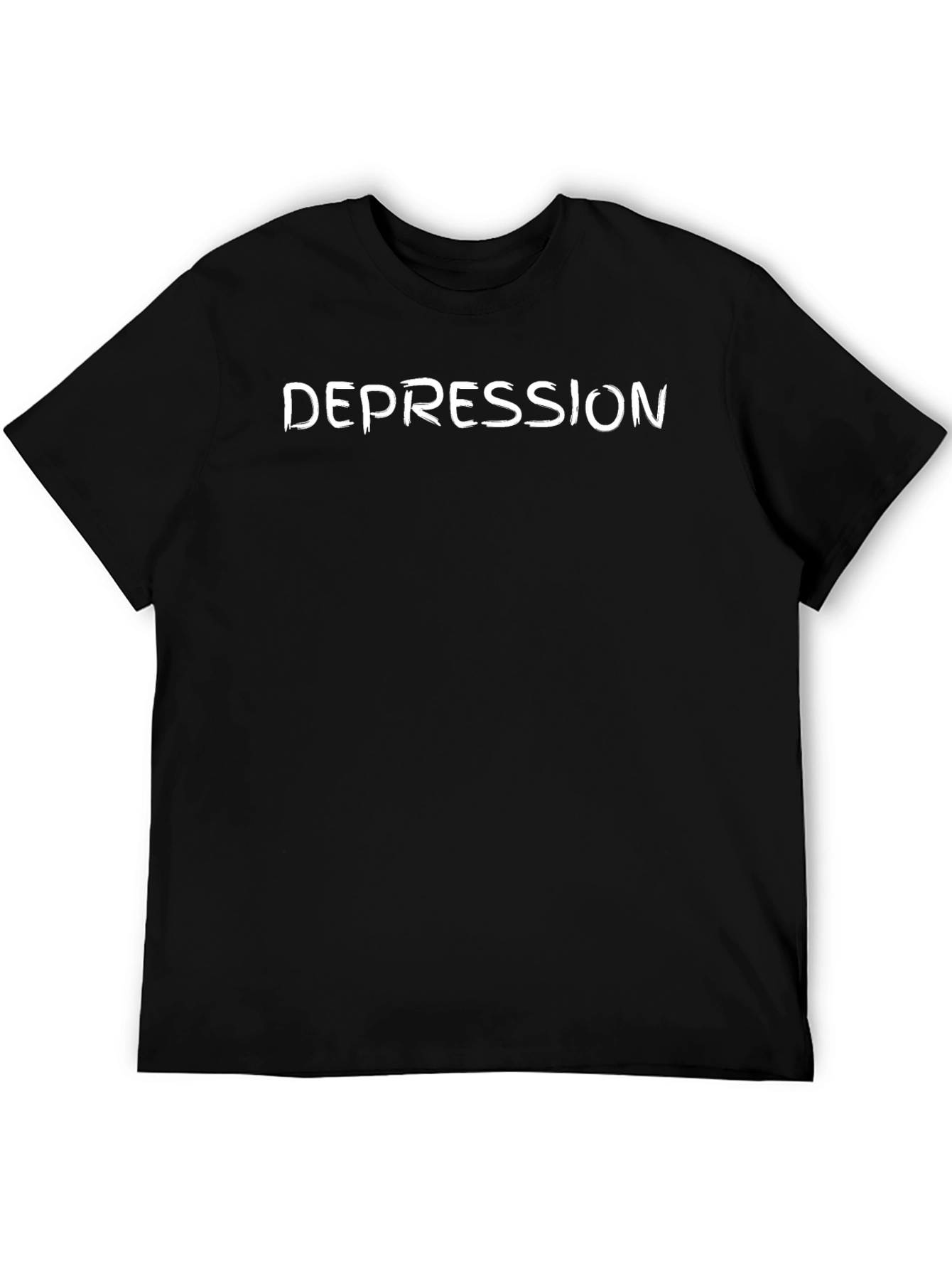 Depression Graphic T-Shirt - Black Cotton Tee