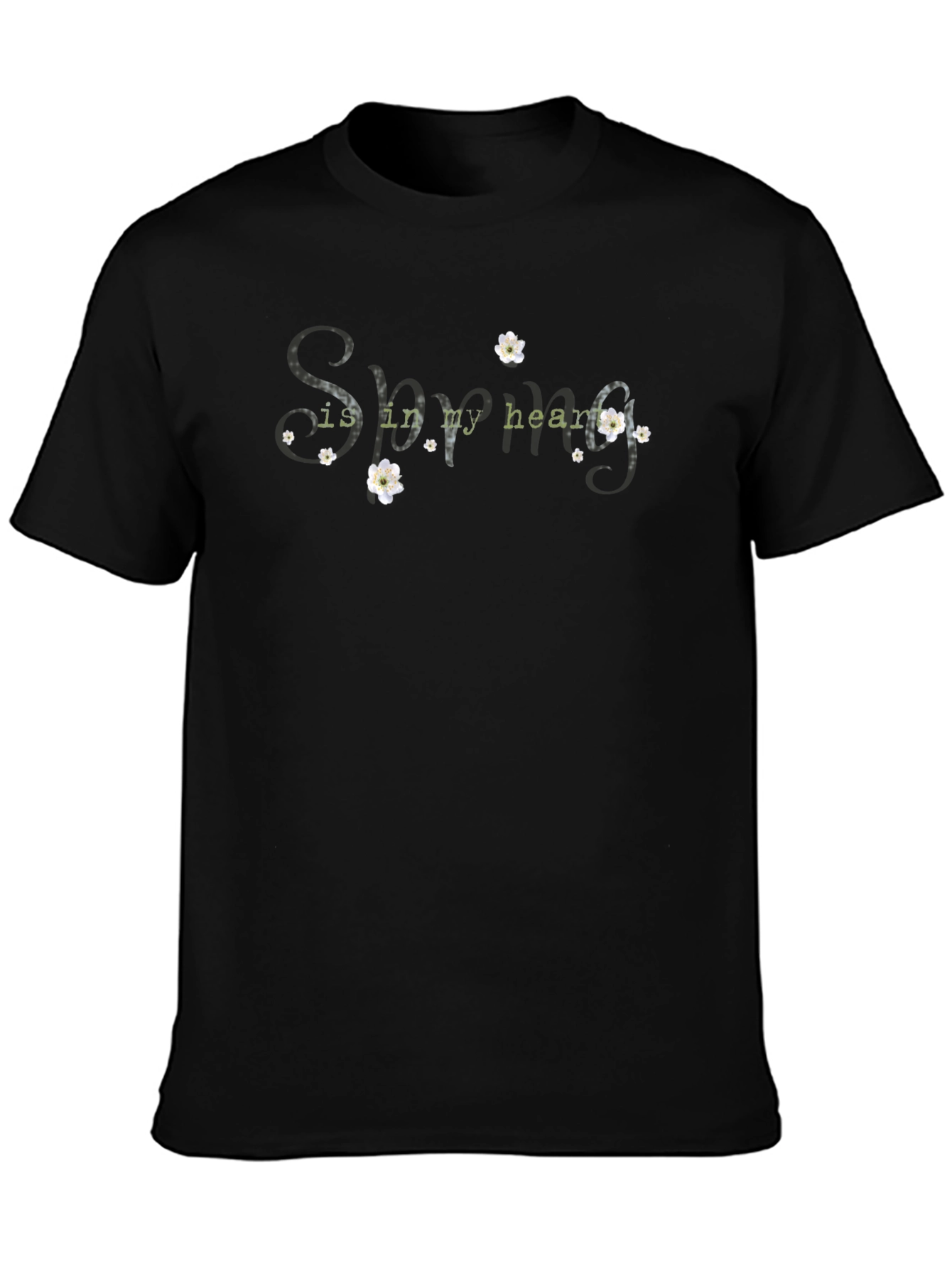Spring In My Heart Black T-Shirt