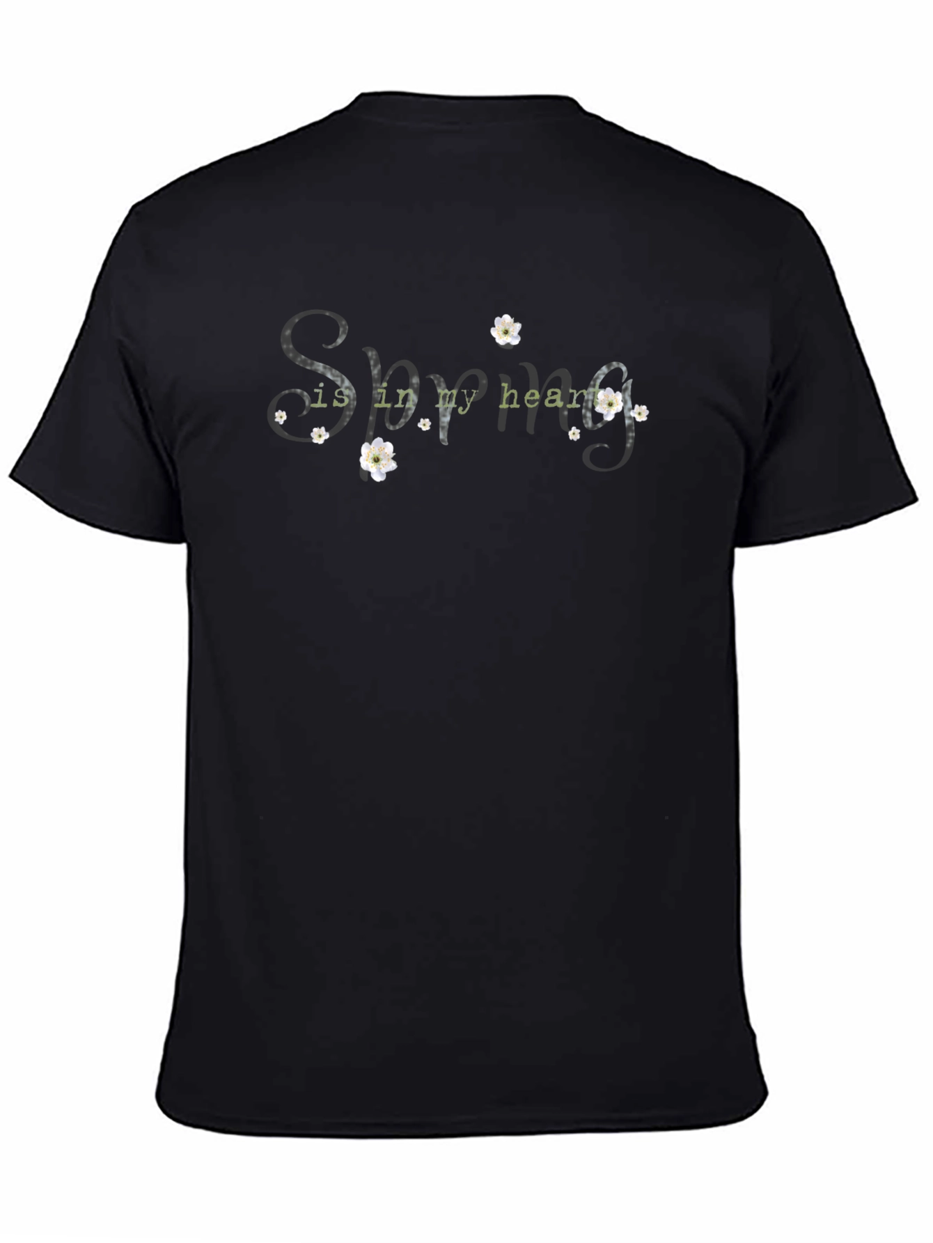 Spring In My Heart Black T-Shirt