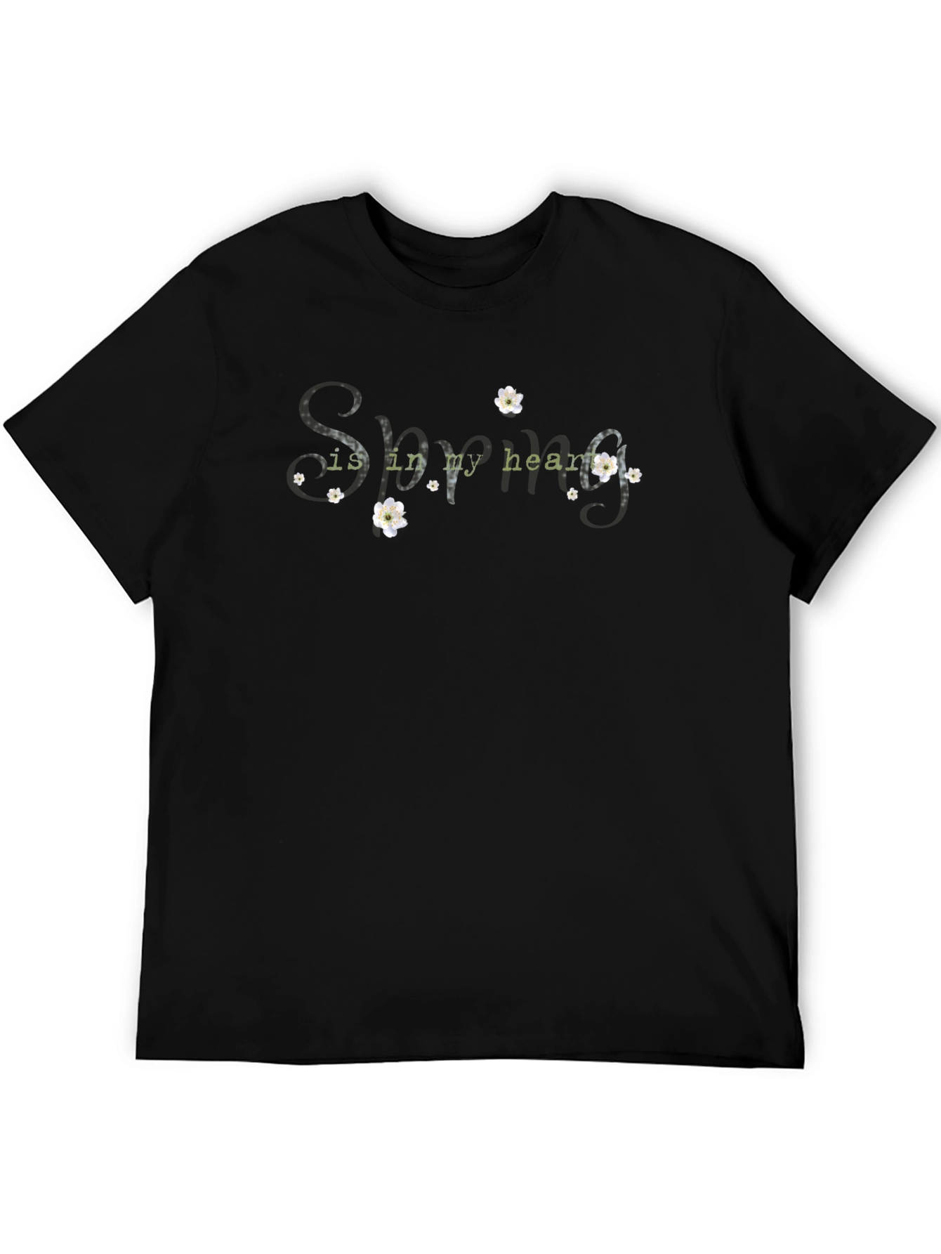 Spring In My Heart Black T-Shirt