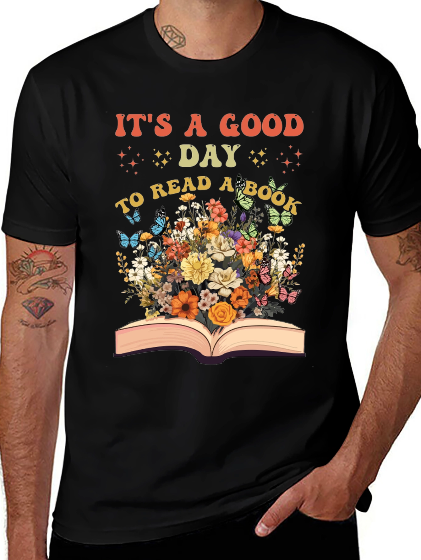 Book Lovers Floral Graphic T-Shirt