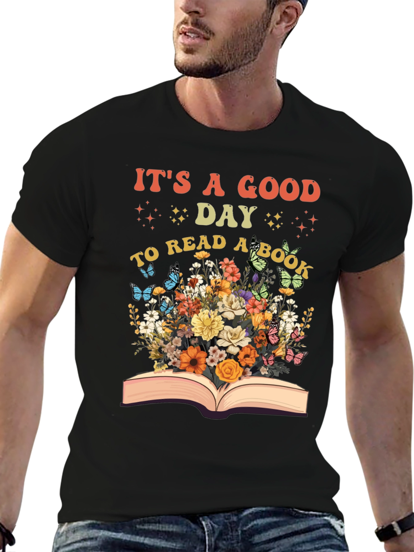 Book Lovers Floral Graphic T-Shirt