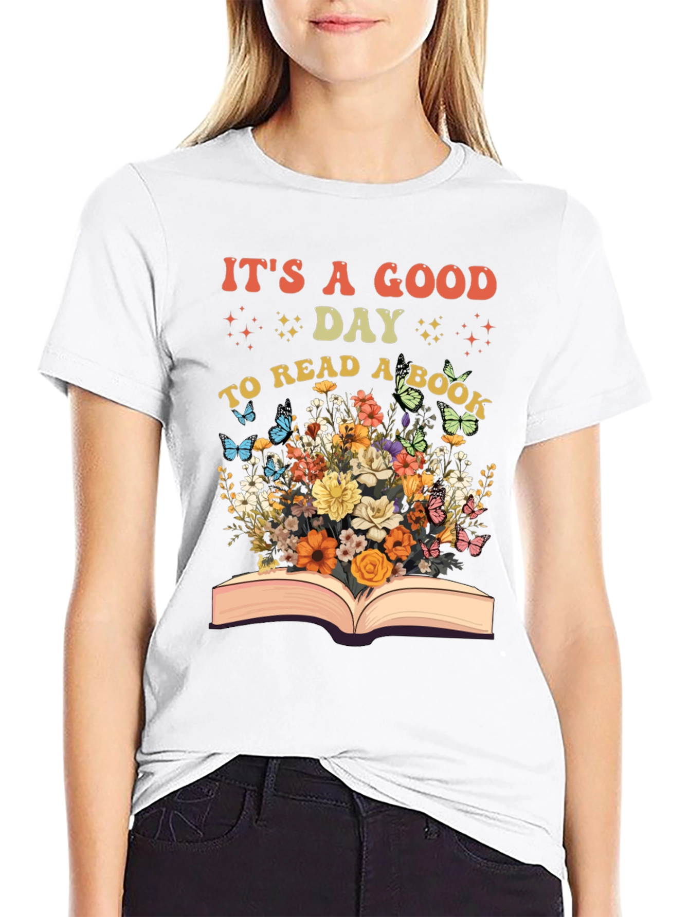 Book Lovers Floral Graphic T-Shirt