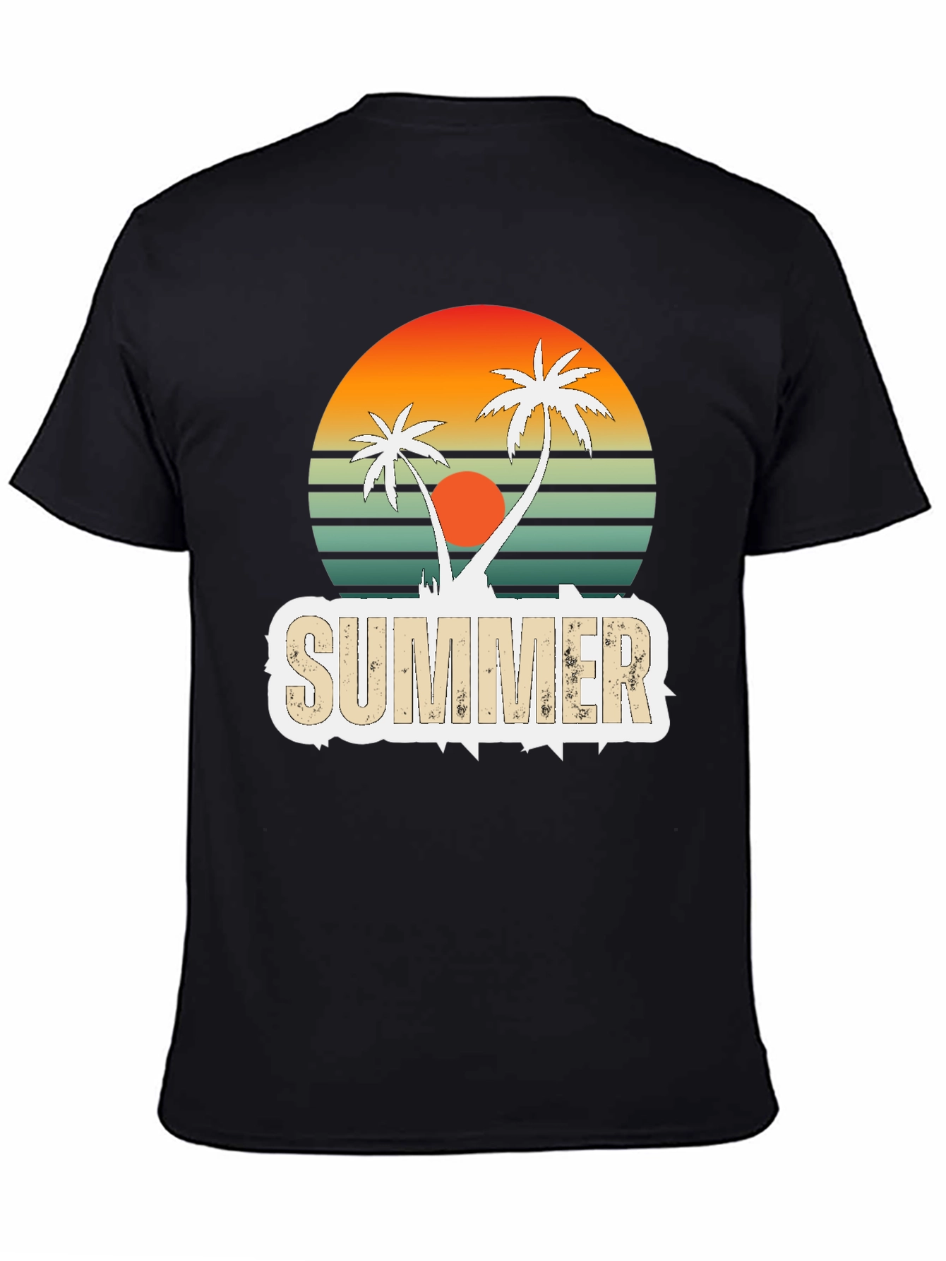Retro Summer Palm Tree Graphic T-Shirt