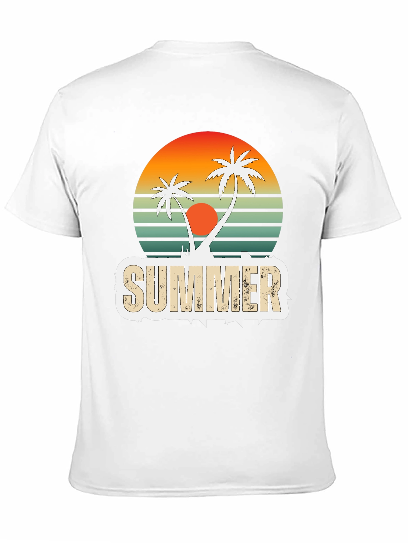 Retro Summer Palm Tree Graphic T-Shirt