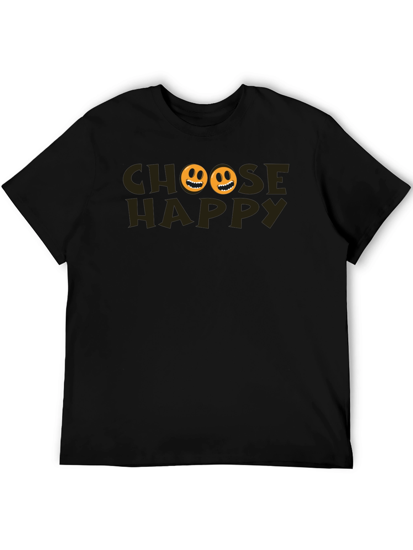 Choose Happy Graphic Tee - Black T-Shirt