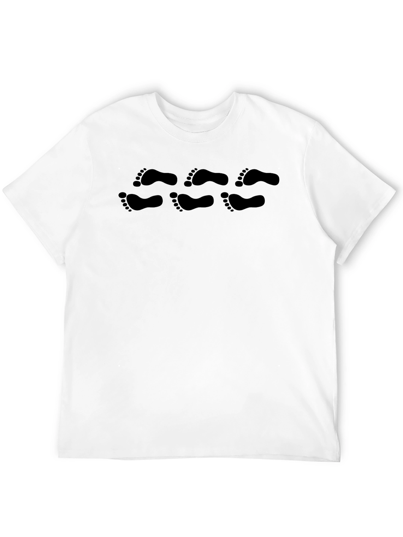 Footprint Graphic Print Tee - Black