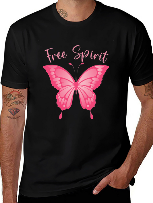 Free Spirit Butterfly Graphic T-Shirt