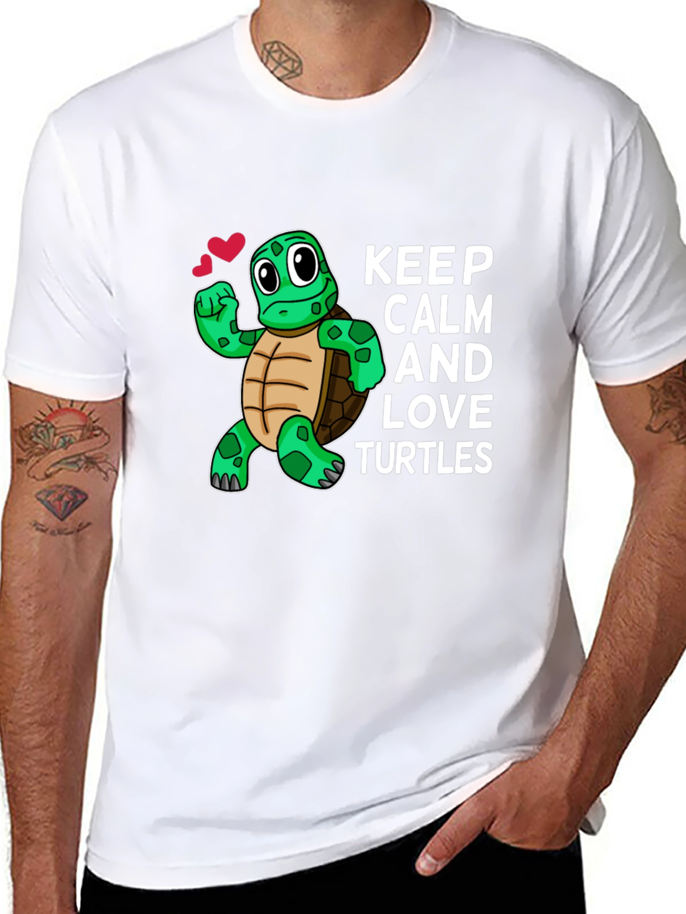 Keep Calm Love Turtles Graphic Tee