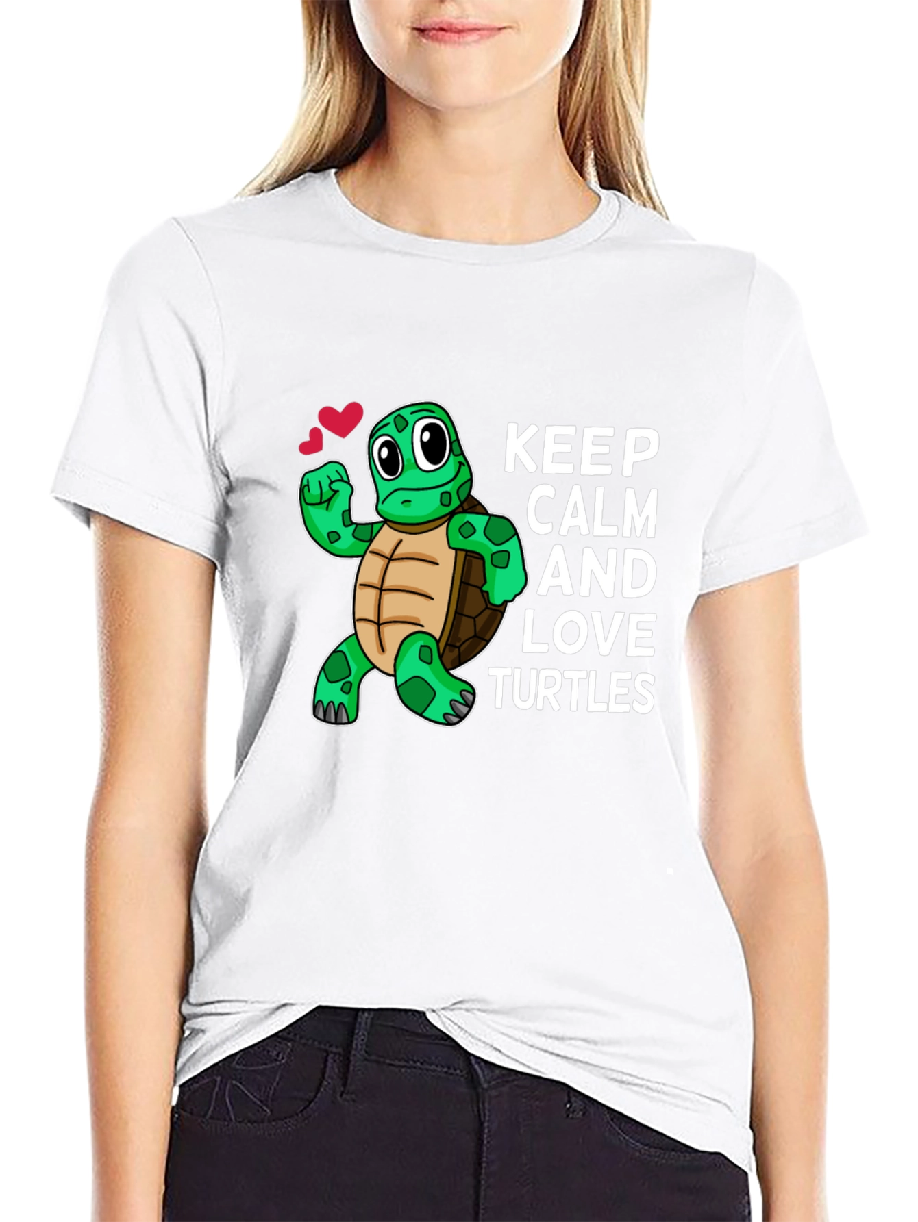 Keep Calm Love Turtles Graphic Tee