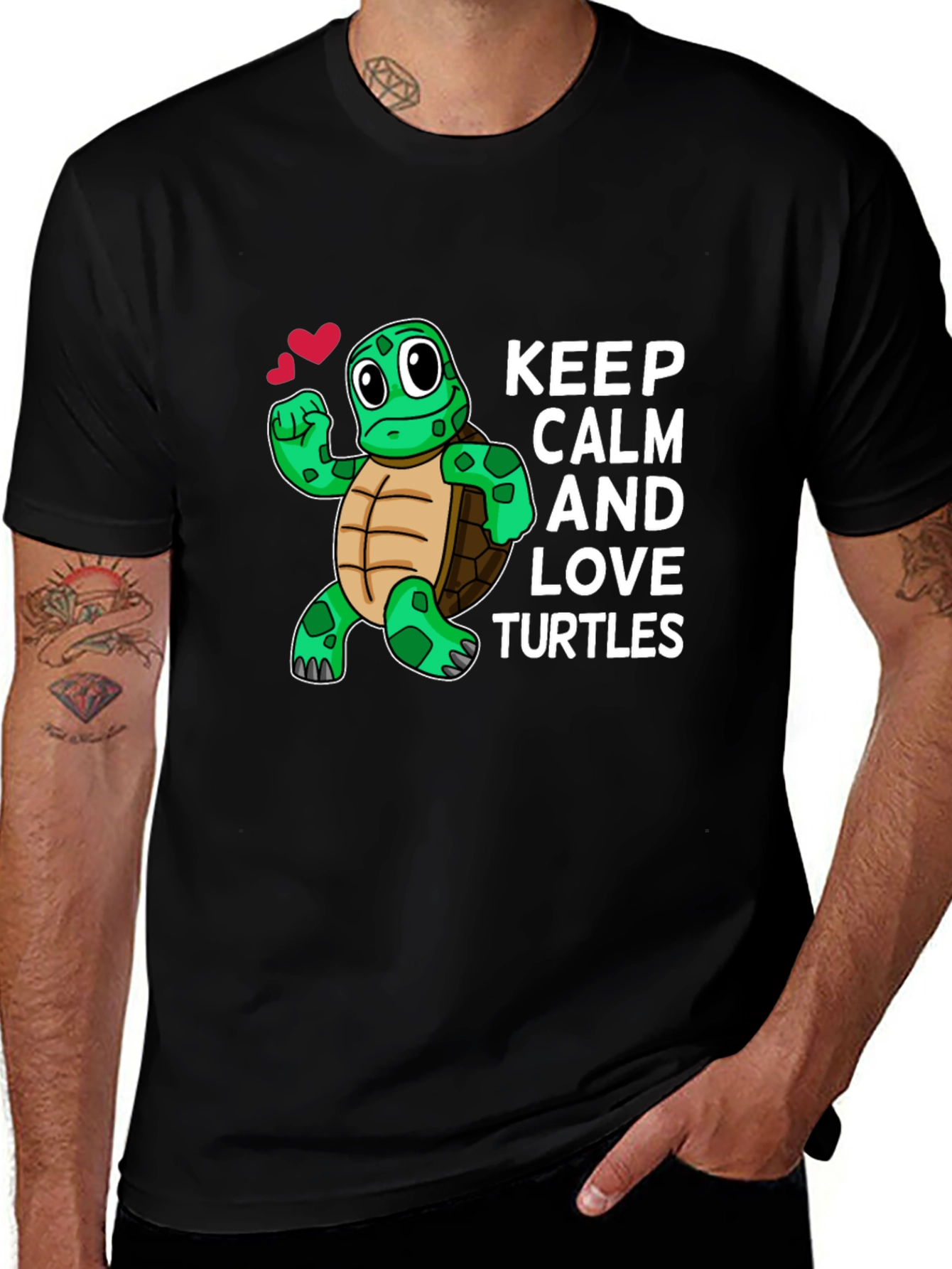 Keep Calm Love Turtles Graphic Tee