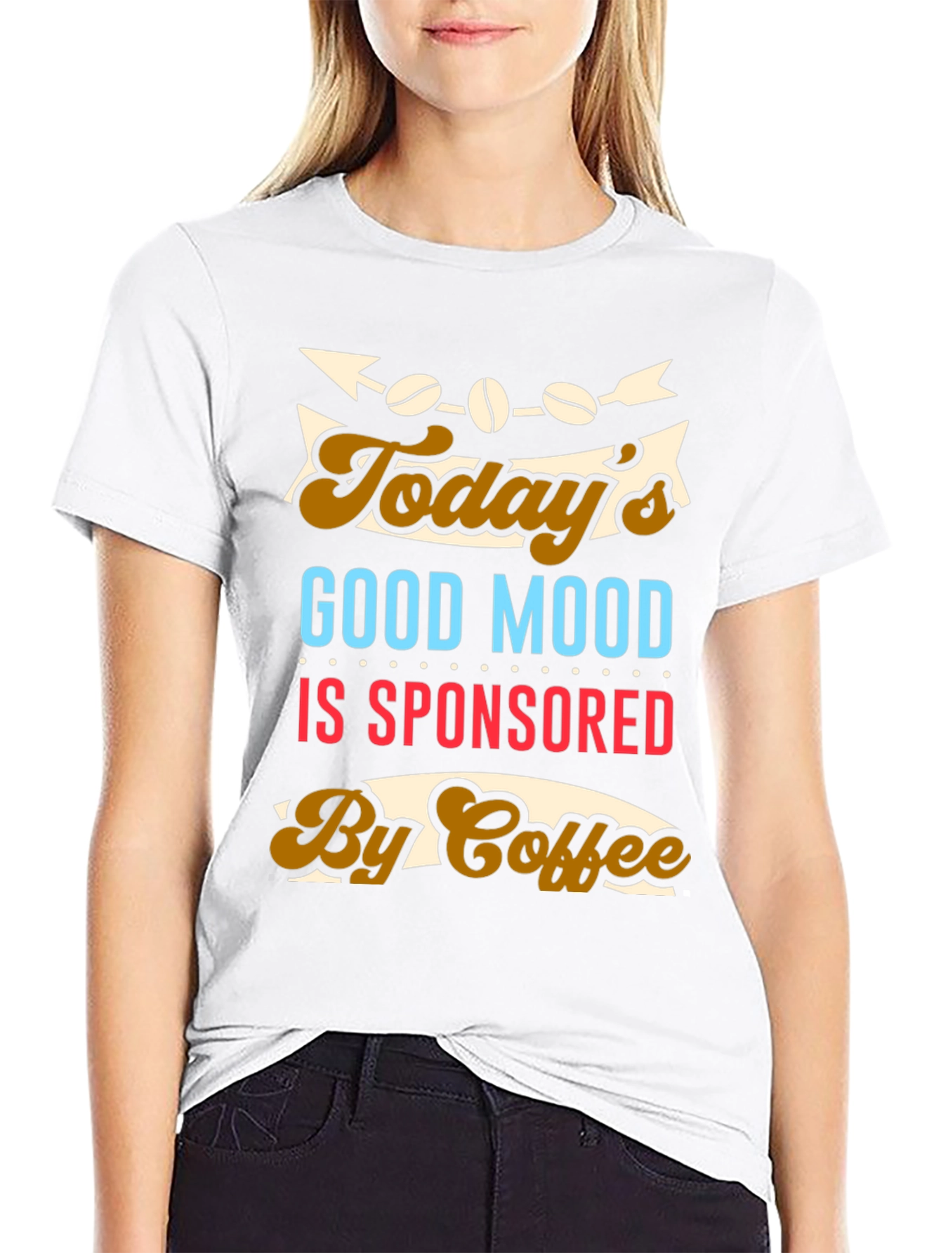 Todays Good Mood Sponsored By Coffee Graphic T-Shirt