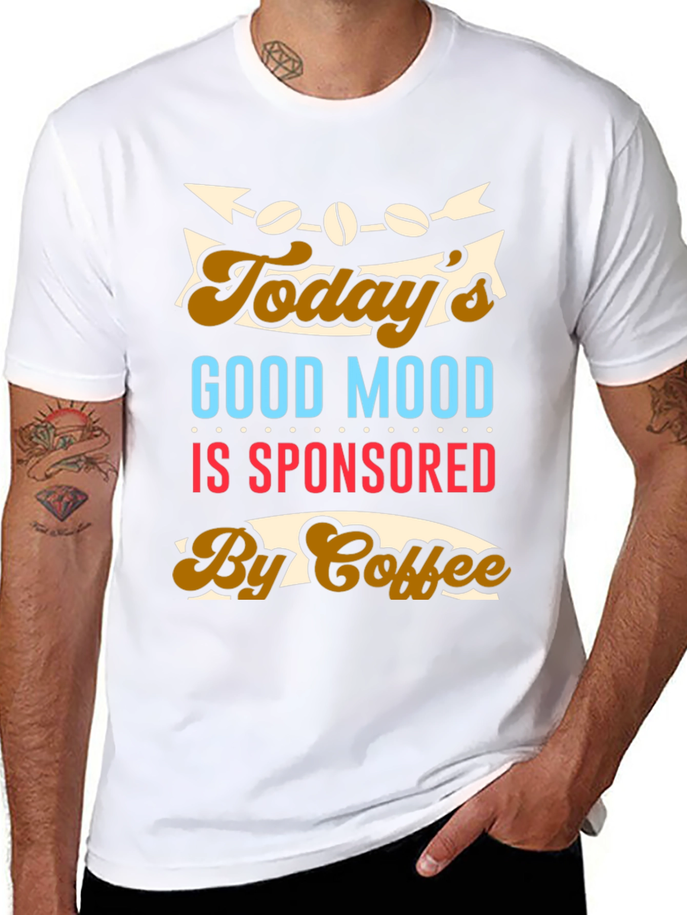 Todays Good Mood Sponsored By Coffee Graphic T-Shirt