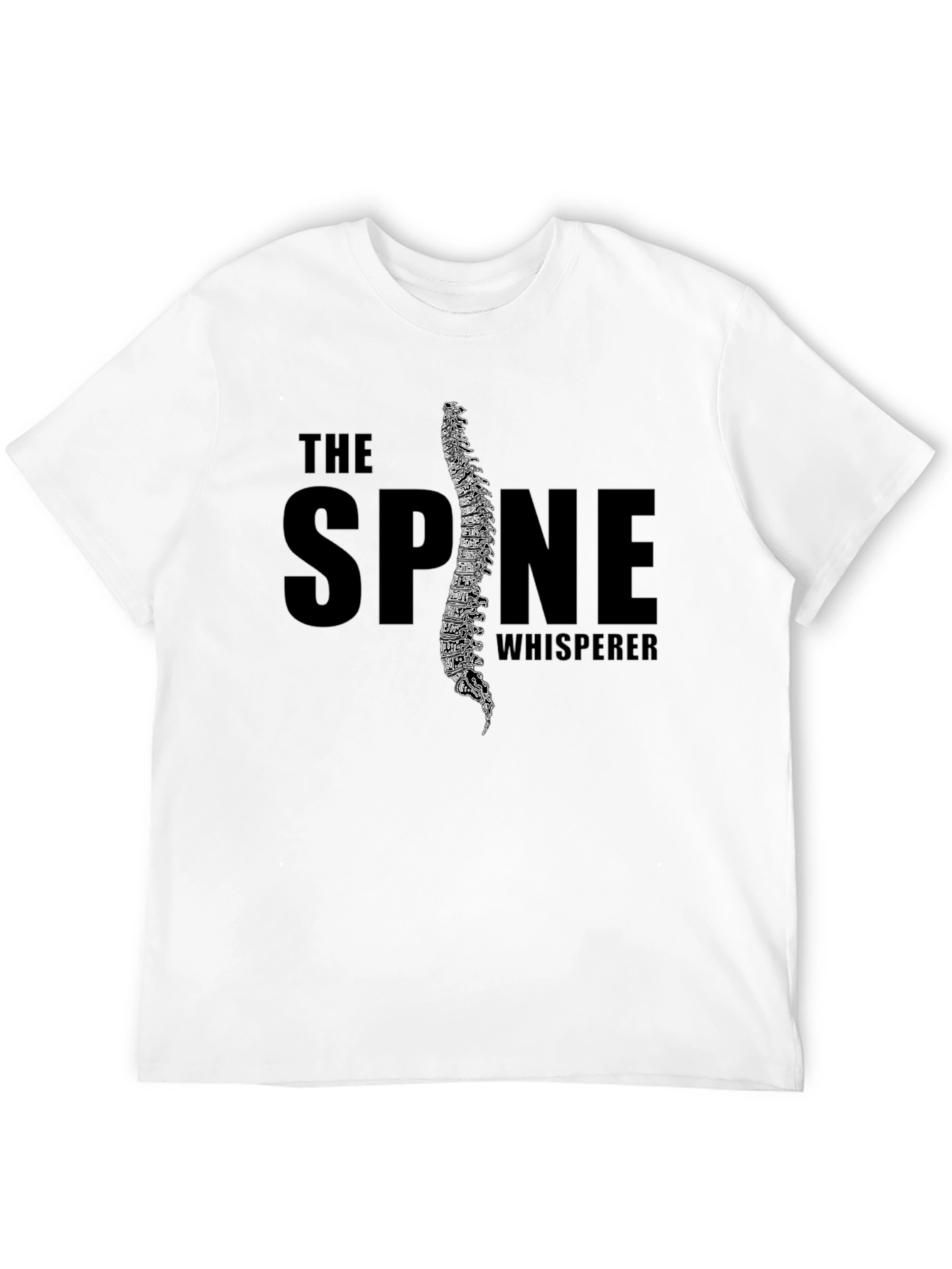 The Spine Whisperer Black Graphic T-Shirt