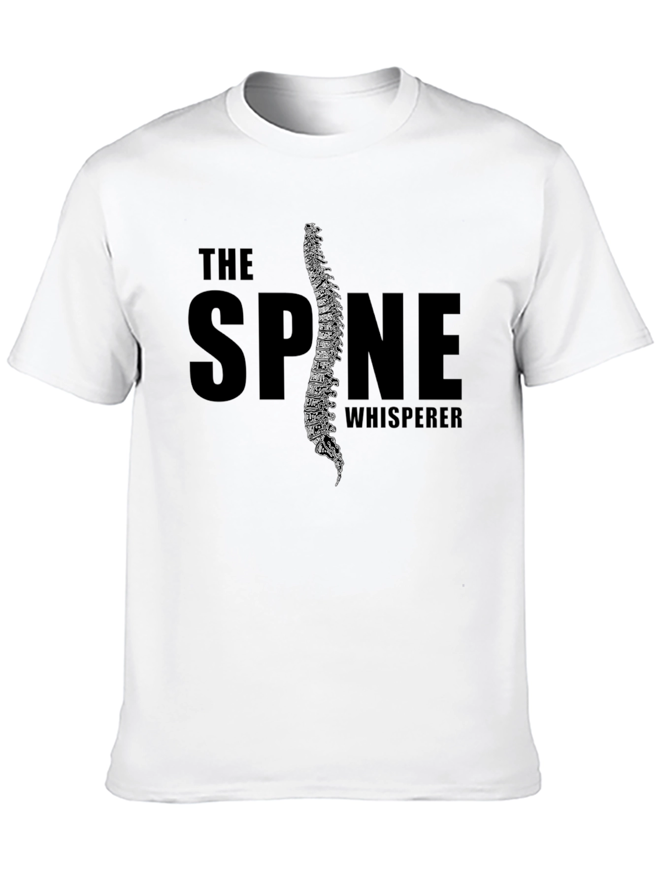 The Spine Whisperer Black Graphic T-Shirt
