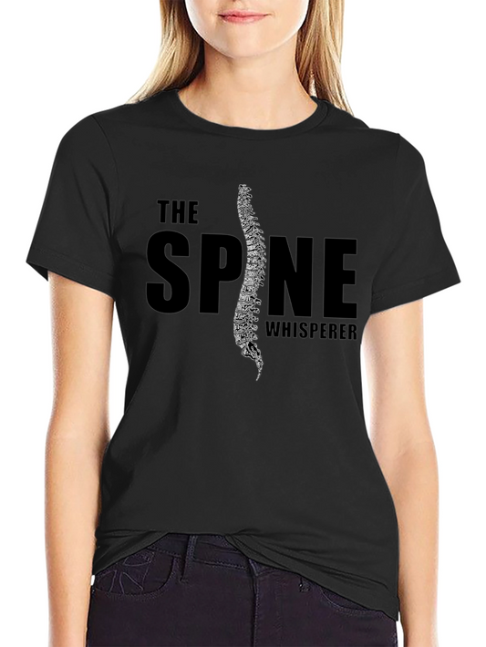 The Spine Whisperer Black Graphic T-Shirt