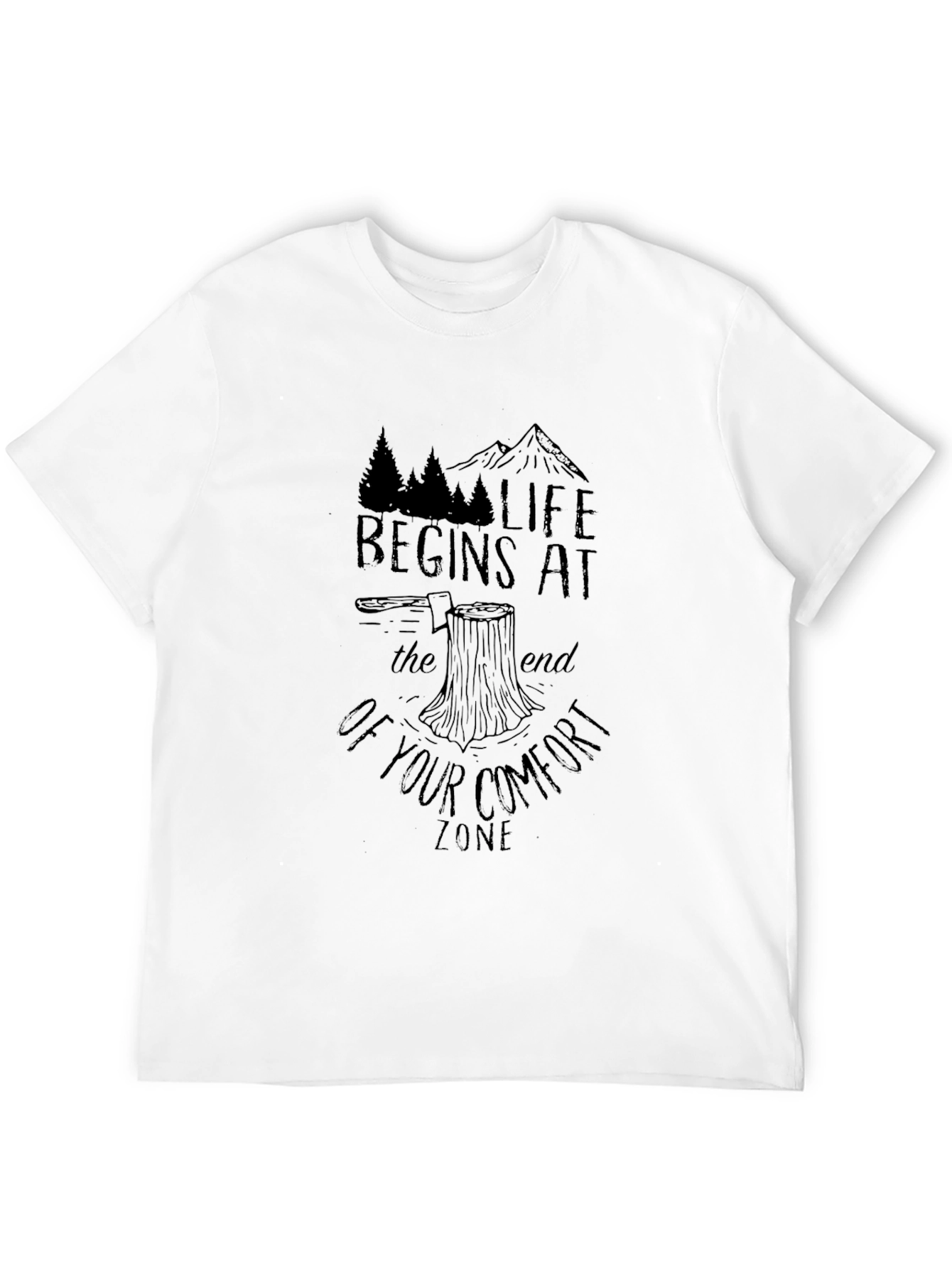 Adventure Seeker Black Graphic T-Shirt