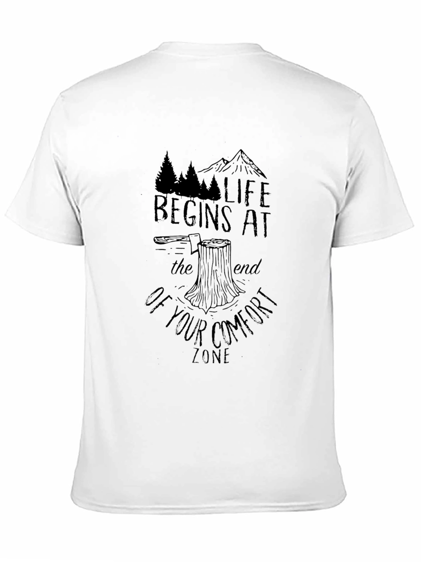Adventure Seeker Black Graphic T-Shirt