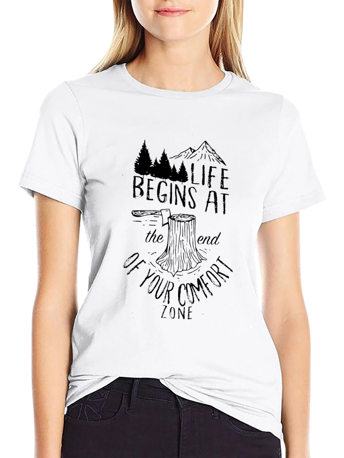 Adventure Seeker Black Graphic T-Shirt