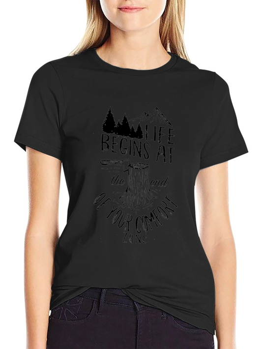 Adventure Seeker Black Graphic T-Shirt