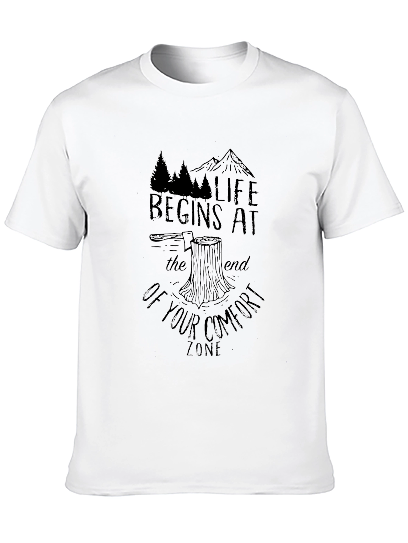 Adventure Seeker Black Graphic T-Shirt