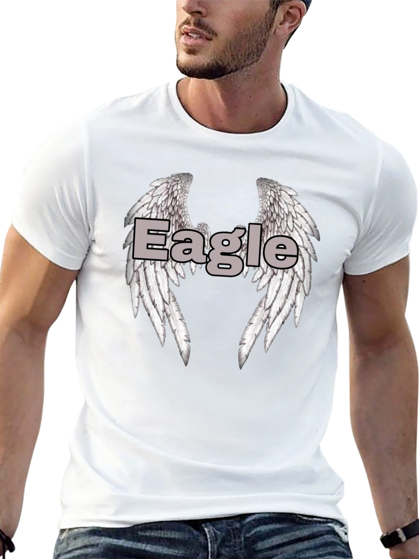 Eagle Wings Graphic Tee - Classic Black