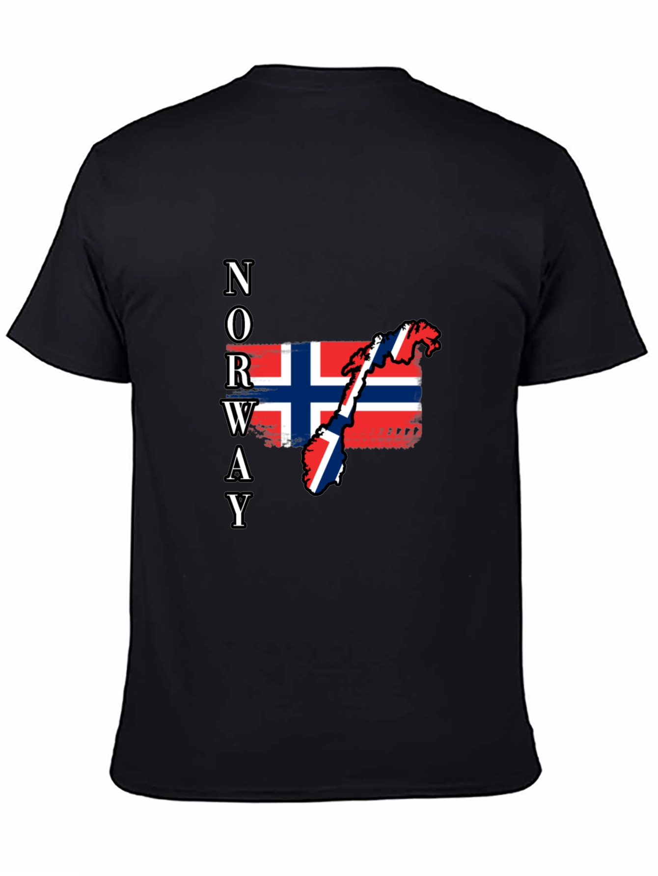 Norway Flag Map Graphic T-Shirt