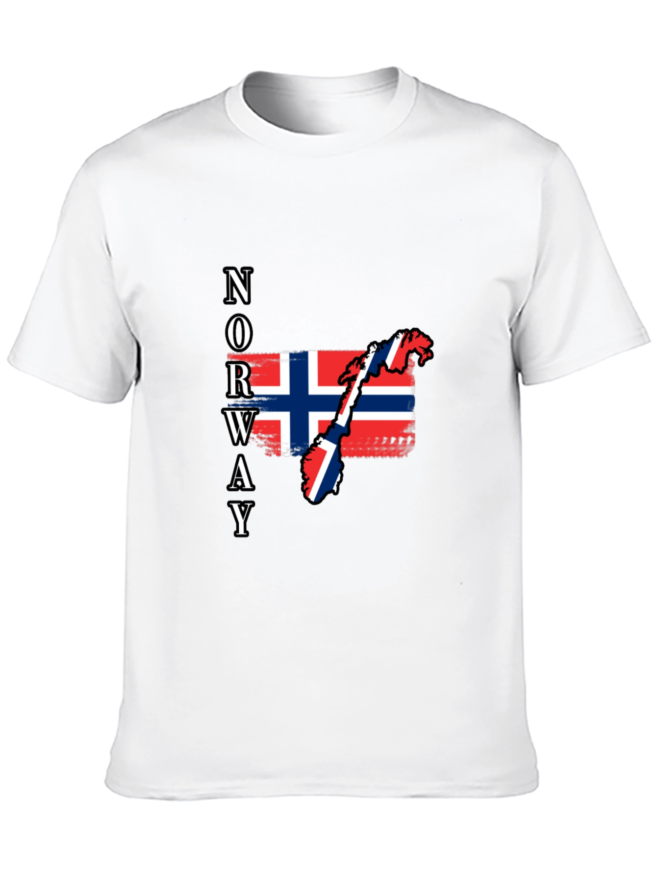 Norway Flag Map Graphic T-Shirt