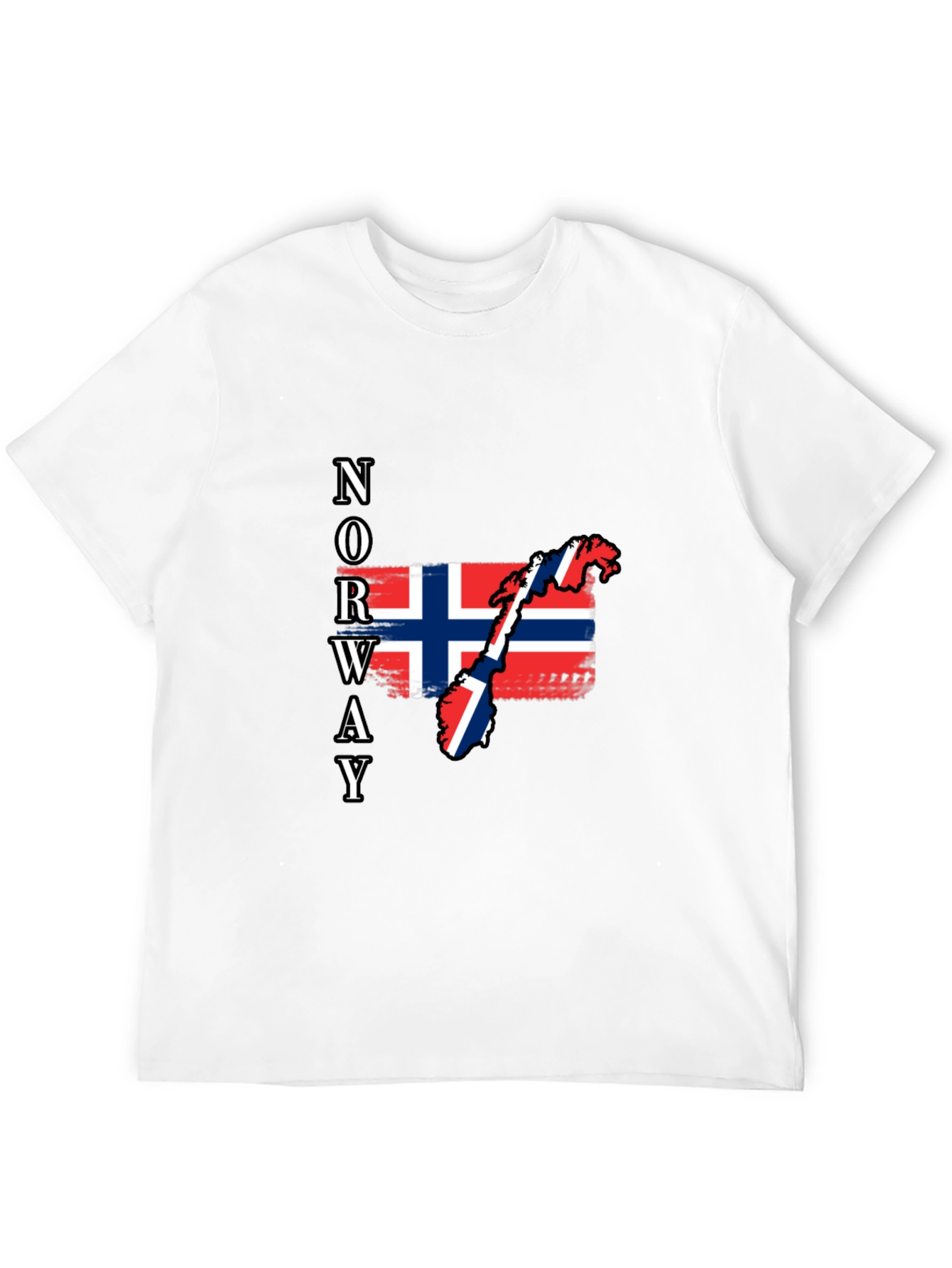 Norway Flag Map Graphic T-Shirt