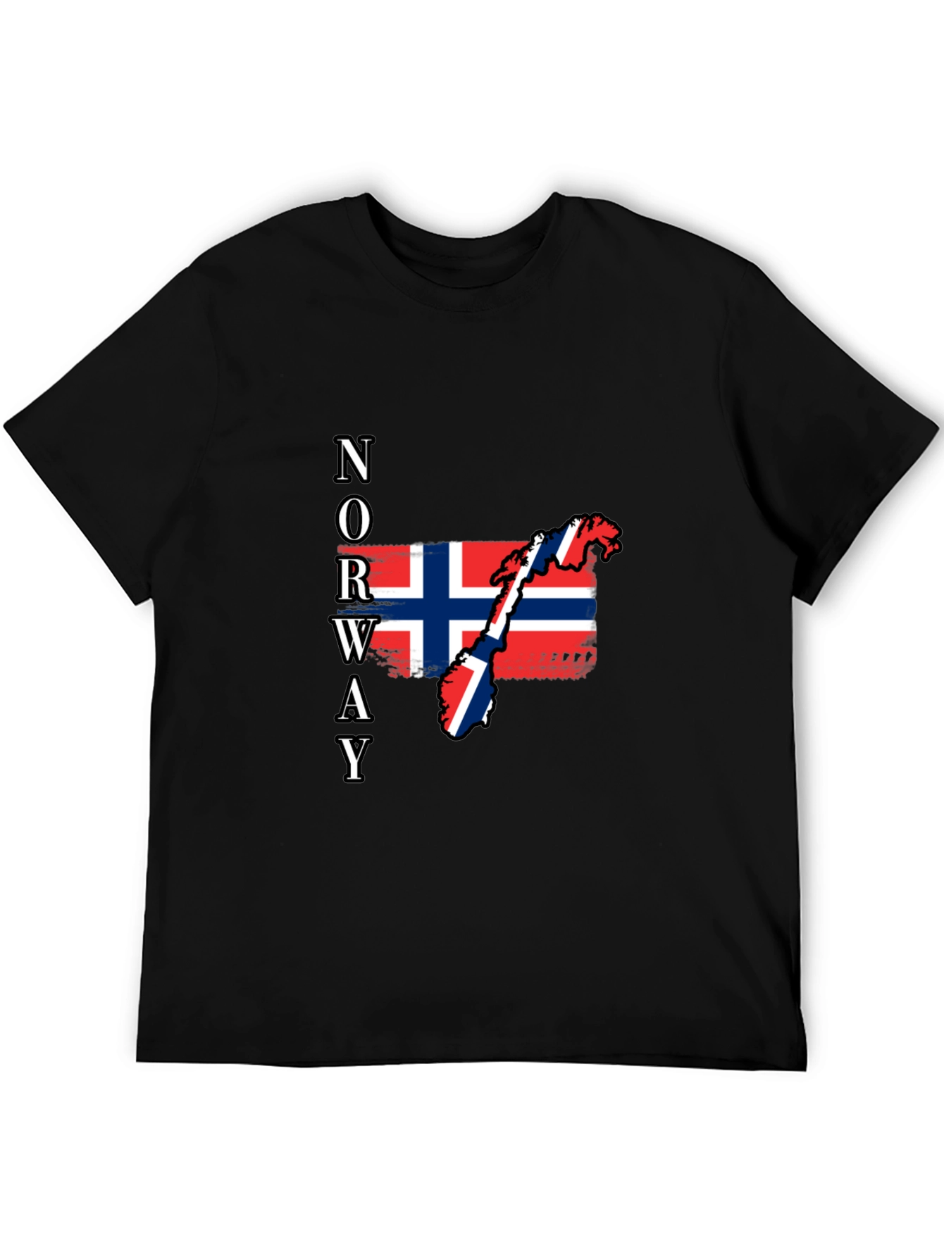 Norway Flag Map Graphic T-Shirt