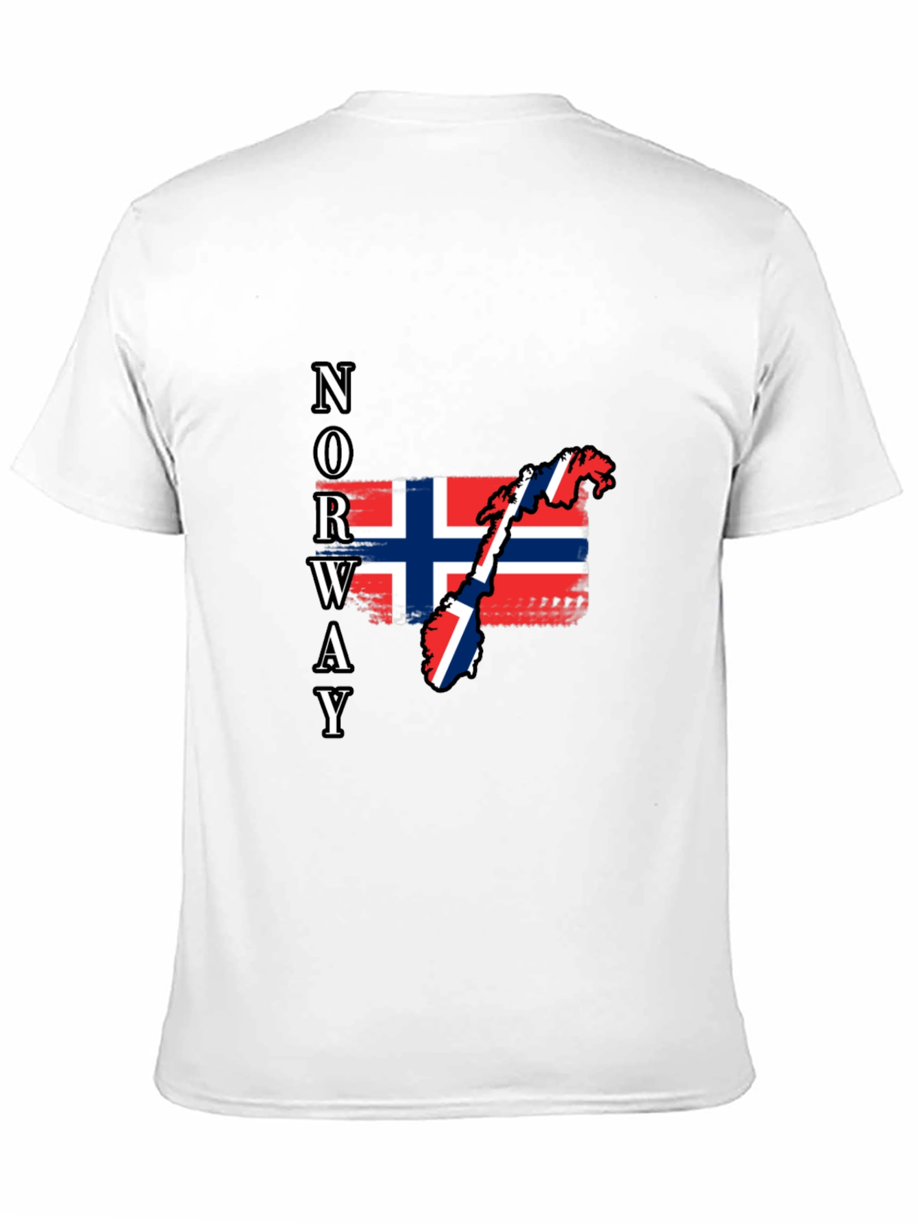 Norway Flag Map Graphic T-Shirt