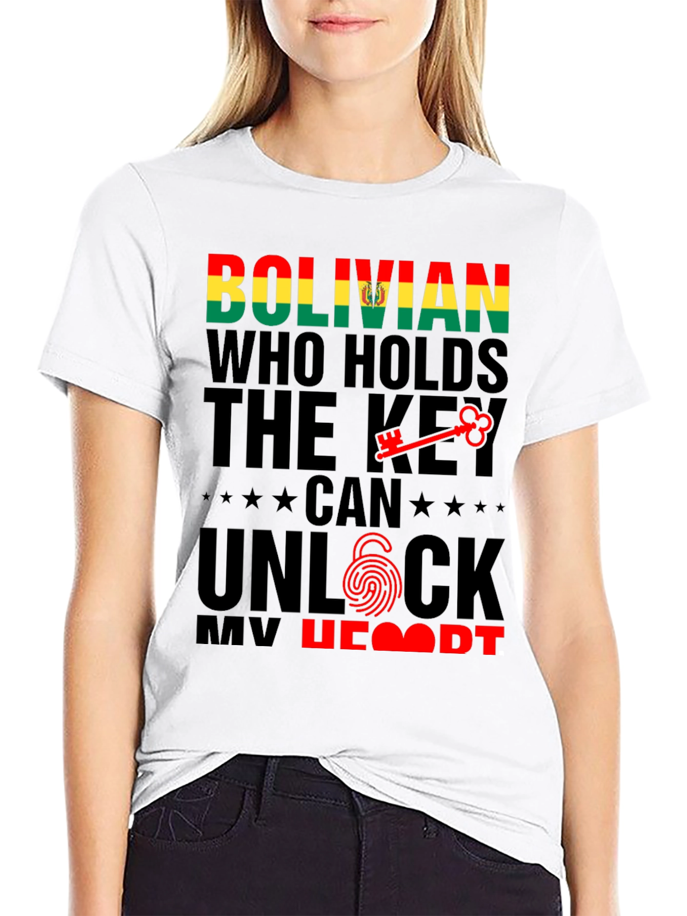 Bolivian Key to My Heart Graphic Tee