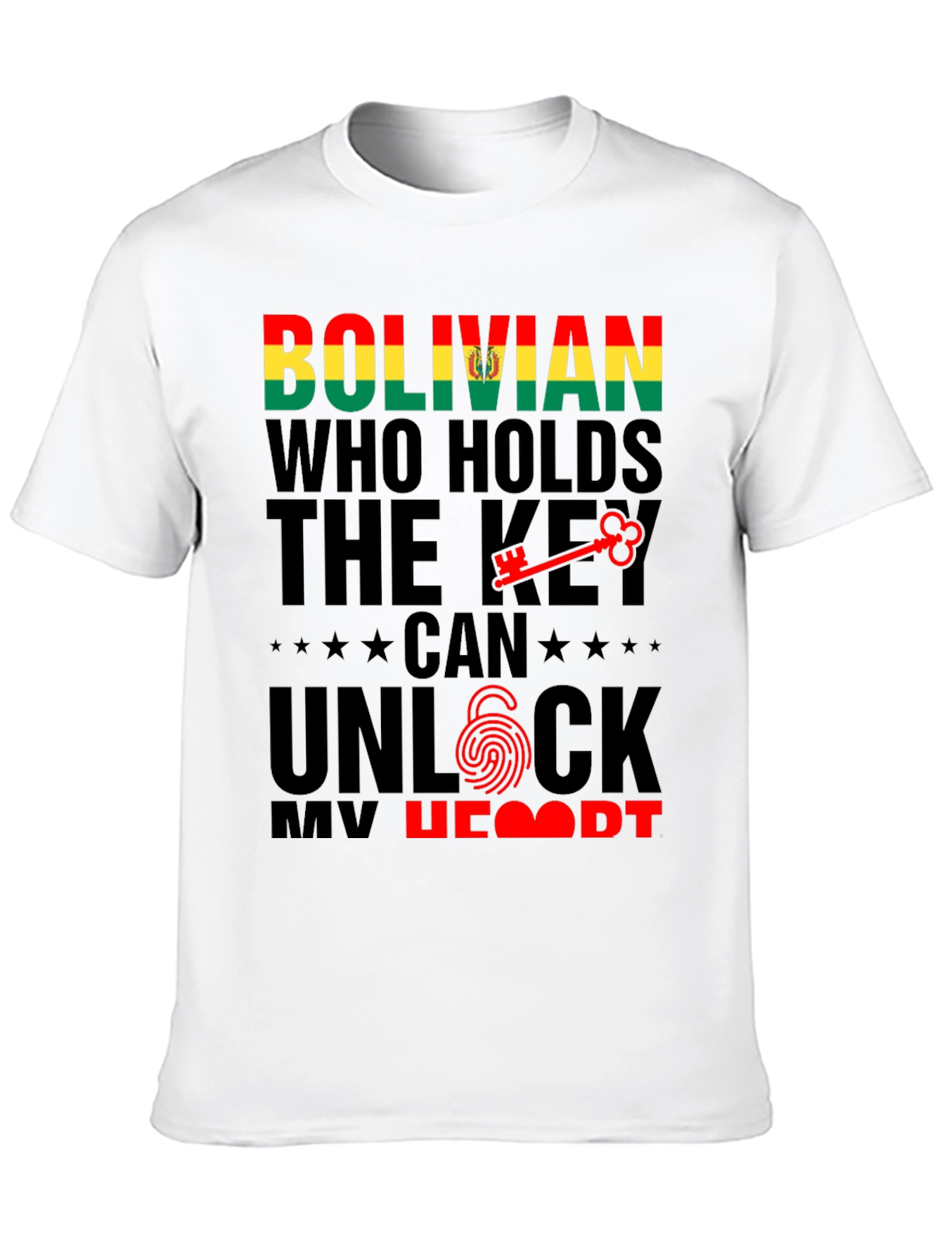 Bolivian Key to My Heart Graphic Tee